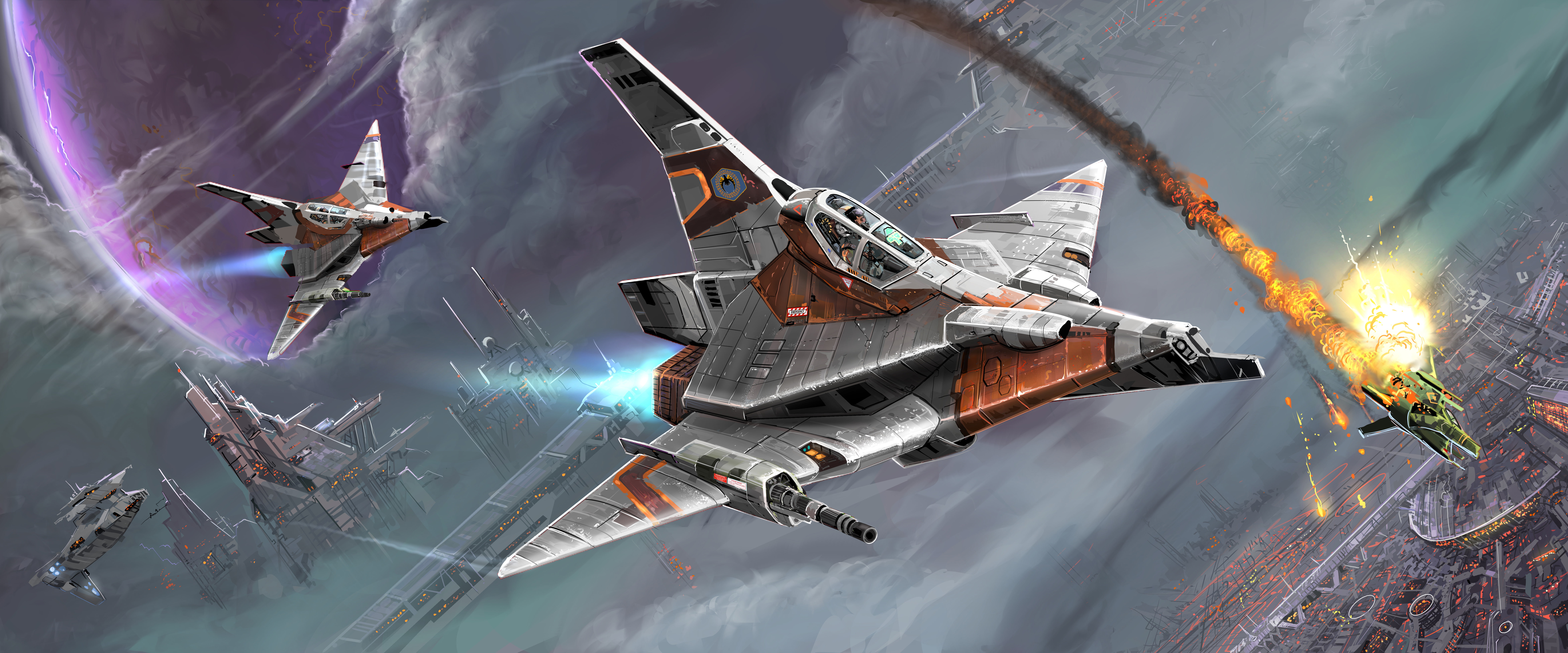 planes scifi artist artwork digital art hd 2k 4k 5k 8k