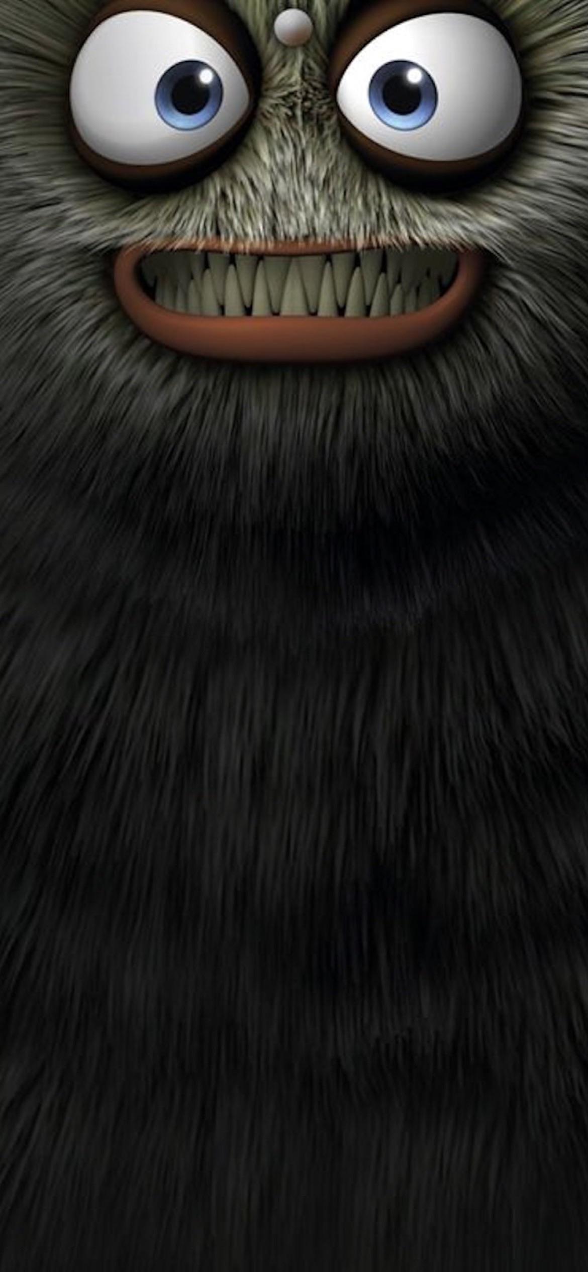Monster eyes teeth cute and creepy mobile