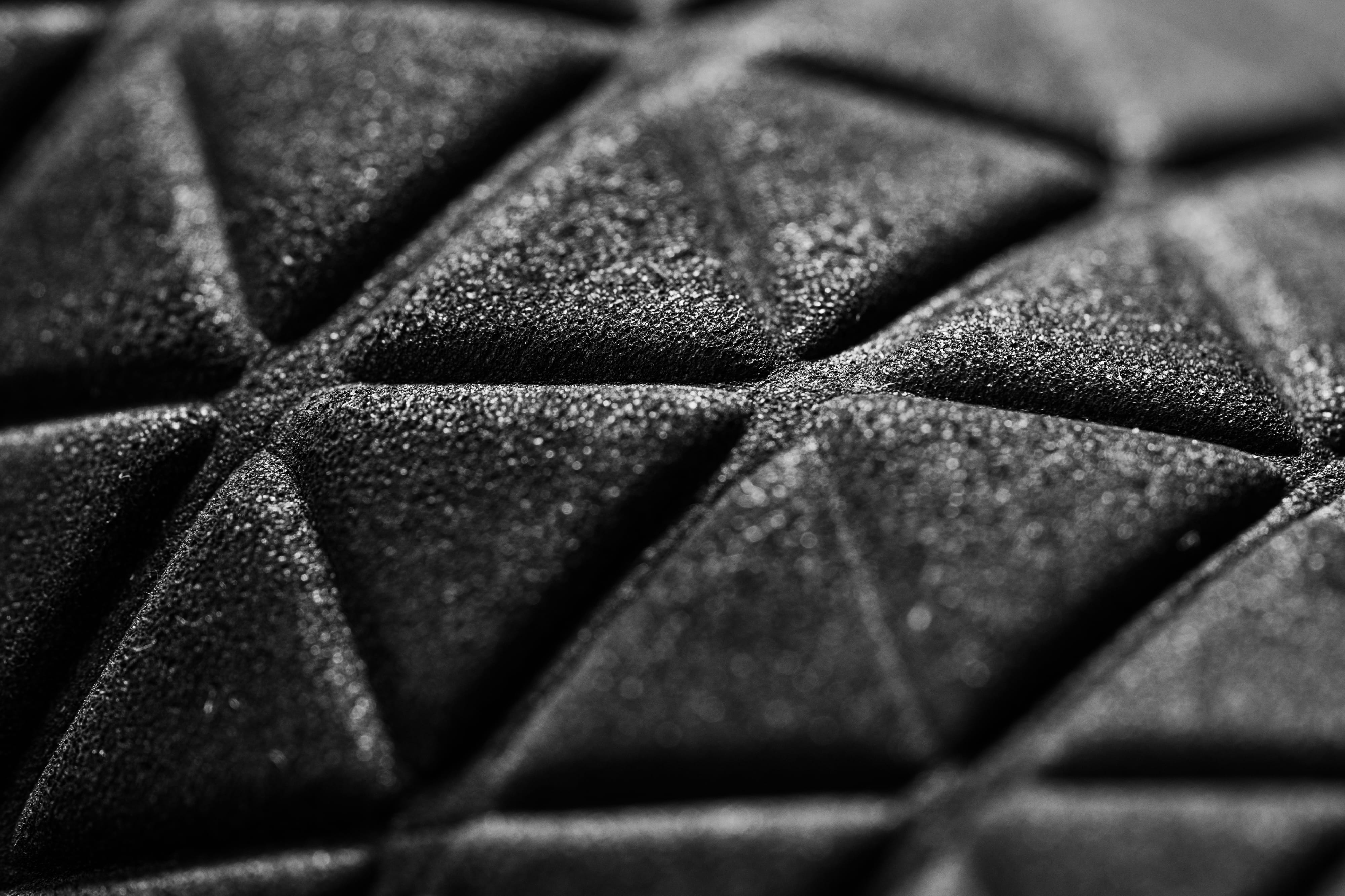 Black Triangle Dark Abstract Pattern black and white bw 2k 4k