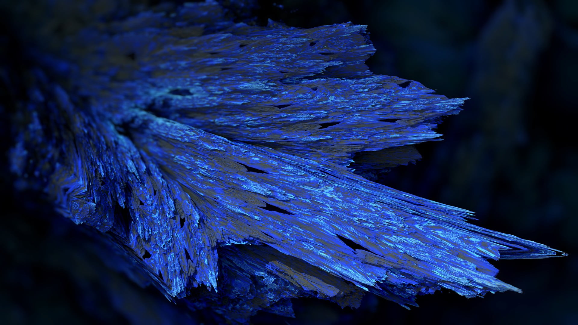 blue stone fragment Procedural Minerals dark abstract render 2k