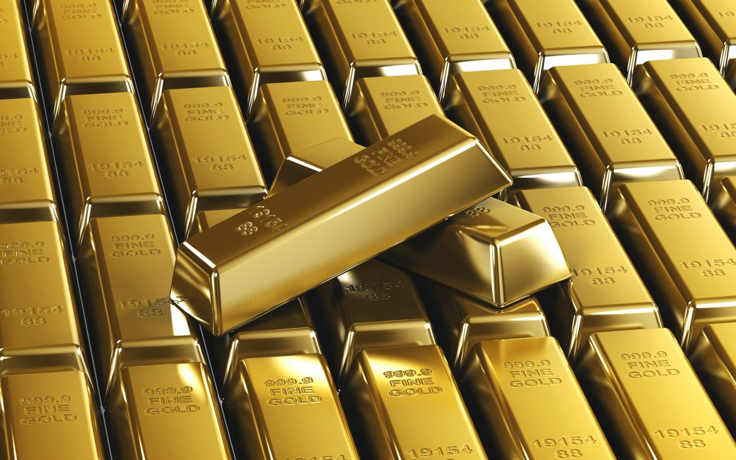 gold bars macro full frame text colored ingot yellow 2k