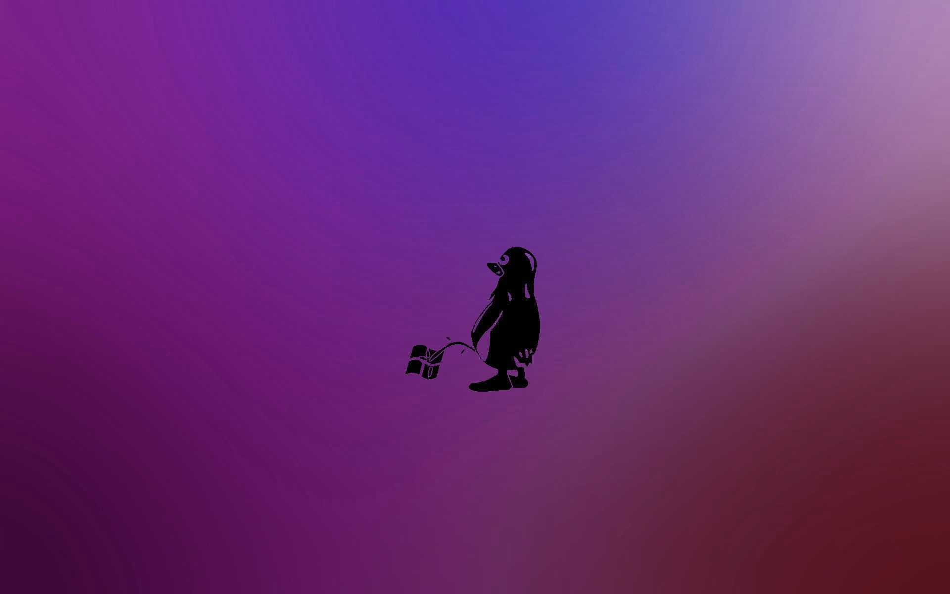 Linux Windows 8 Tux pink color leisure activity full length 2k