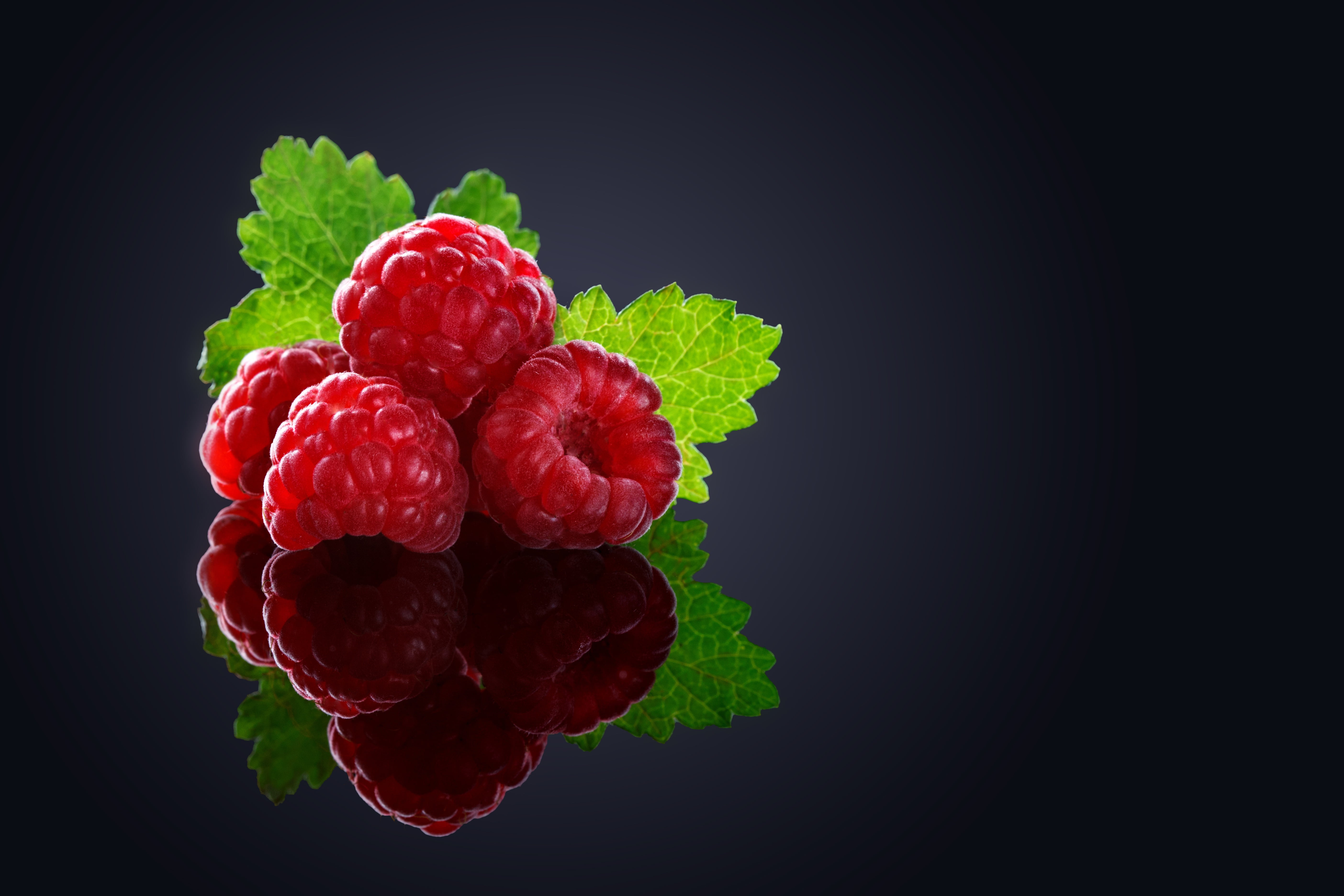 macro berries raspberry background black 2k 4k 5k
