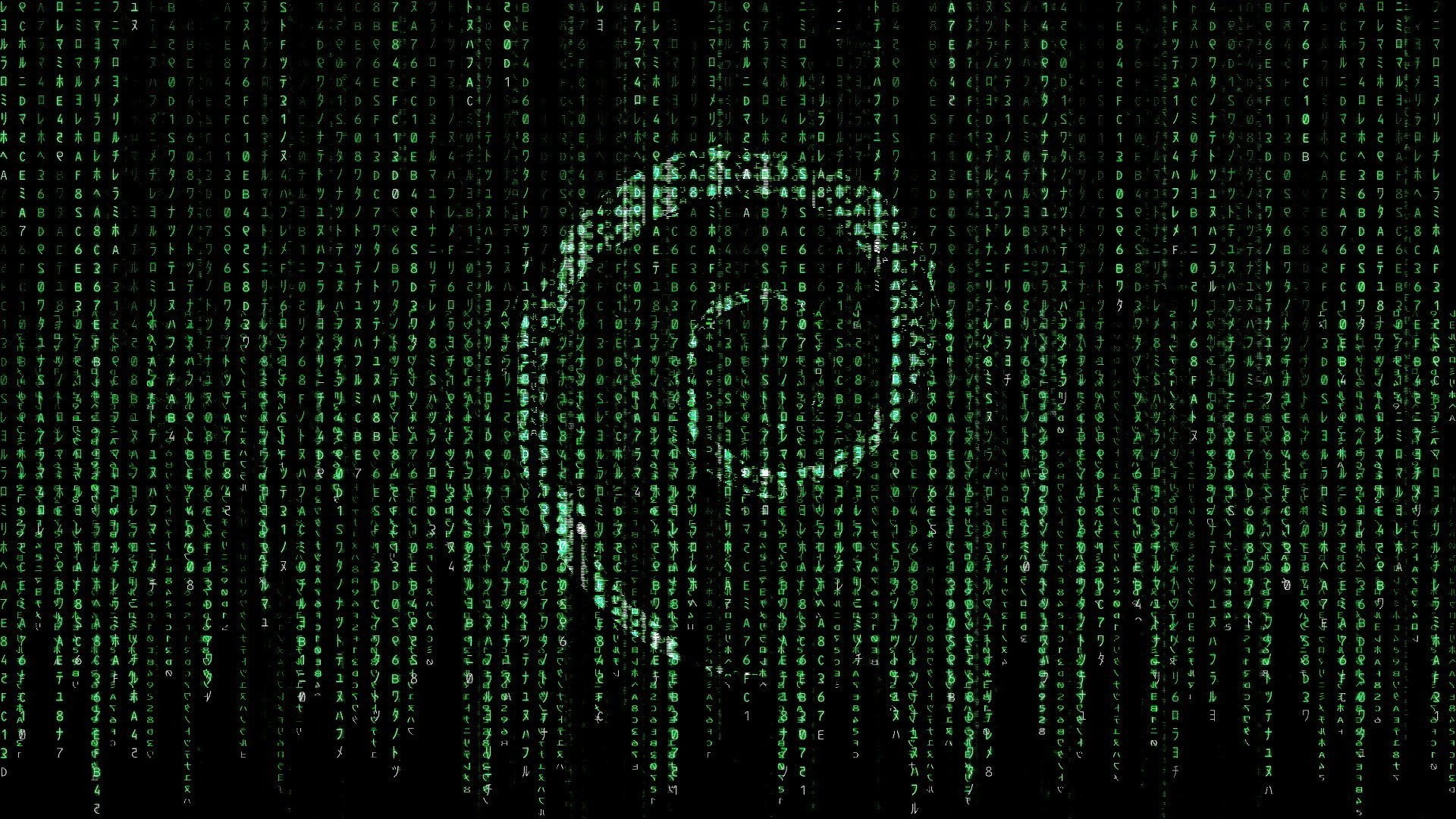 matrix digital wallpaper Linux Debian The Matrix technology 2k