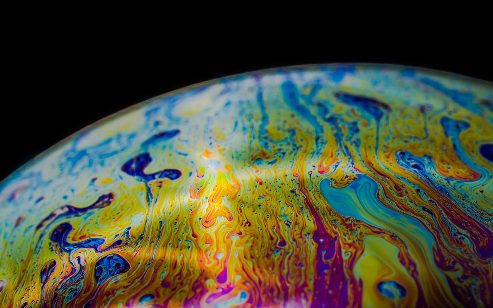 purple pink and white liquid closeup photo of yellow teal blue abstract artwork 2k