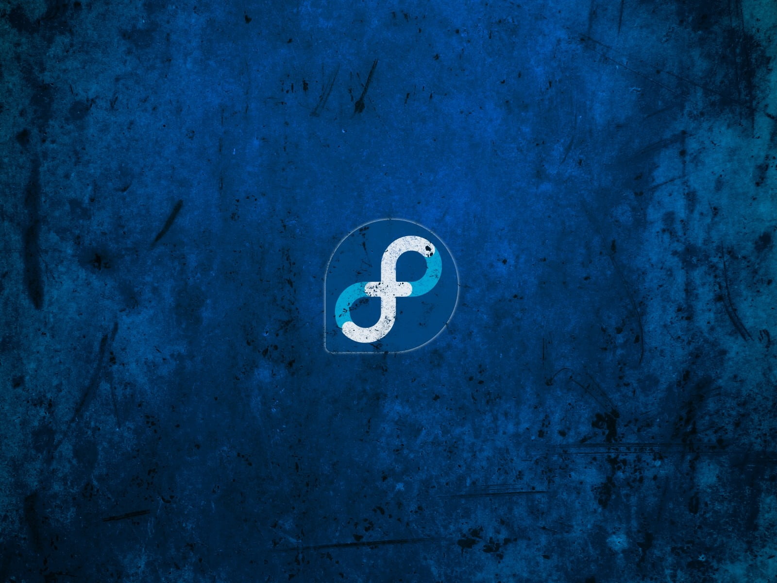 white and blue infinity logo illustration Linux Fedora wall building feature 2k