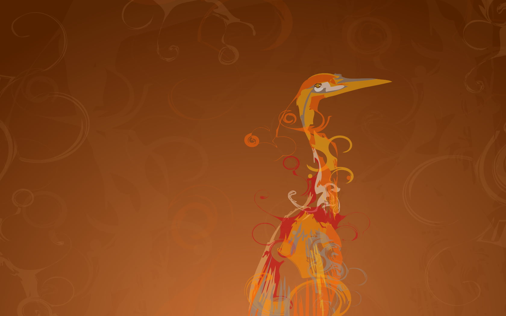 yellow and red bird illustration Linux Ubuntu no people studio shot 2k