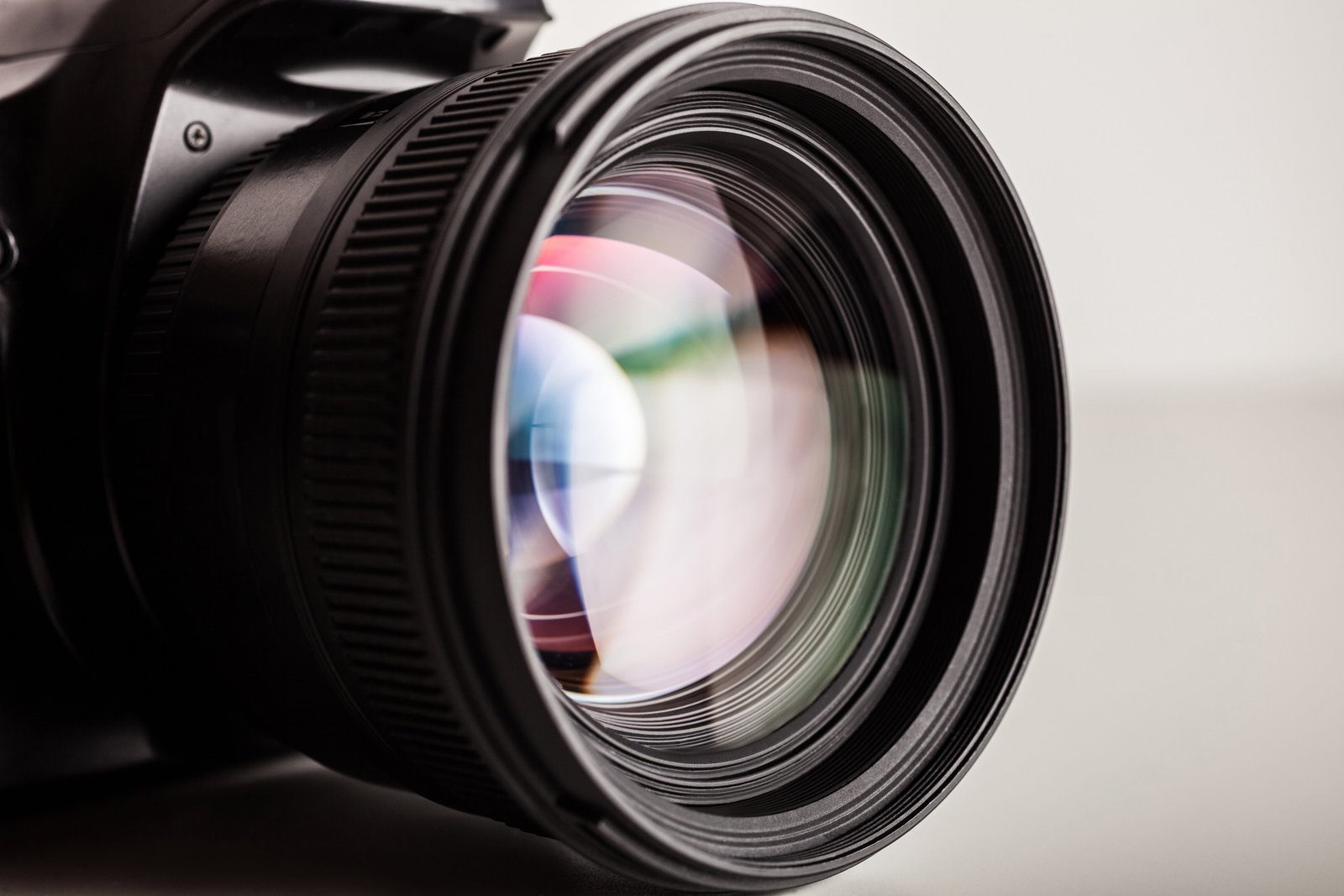 black DSLR camera macro the lens mirror hi tech bokeh 2k 4k 5k