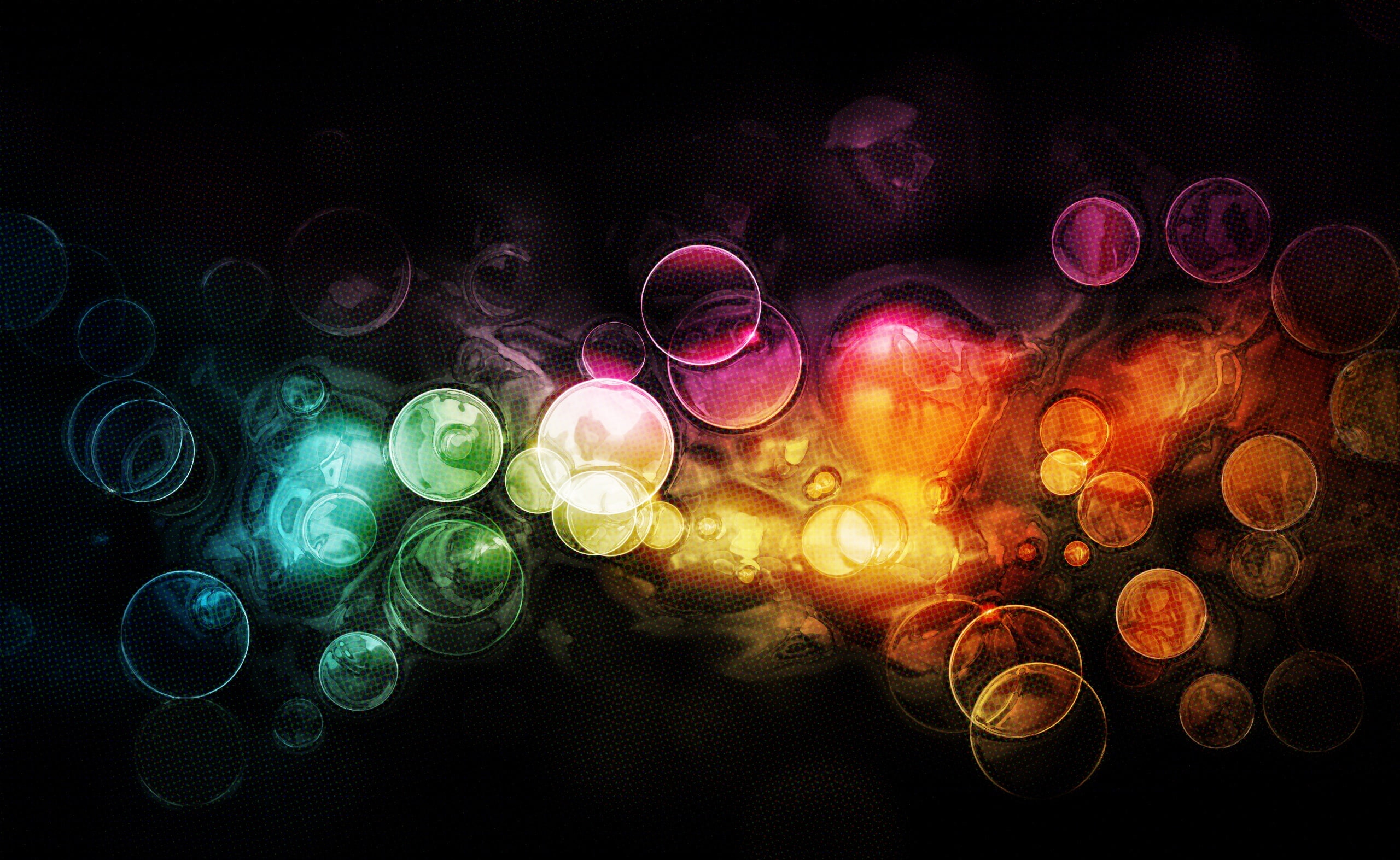 Bokeh Effect tri color gradient light digital wallpaper Aero 2k