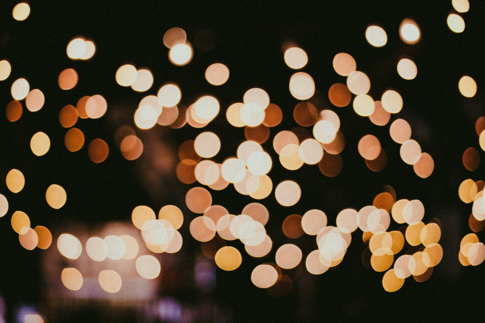 Bokeh lights captured in the city urban abstract defocused 2k 4k
