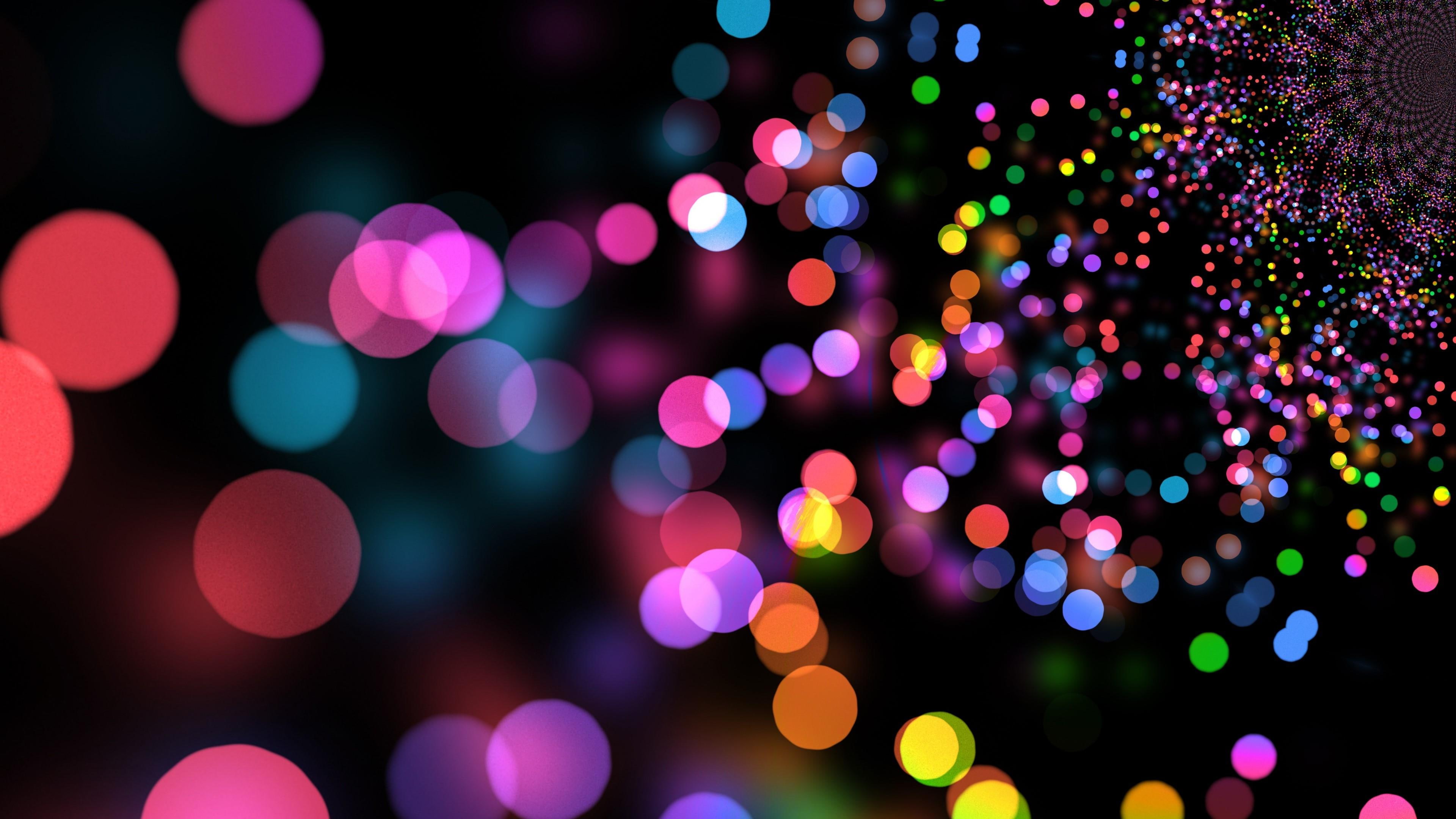 bokeh lights colorful abstract art colors swirl glow glowing 2k 4k