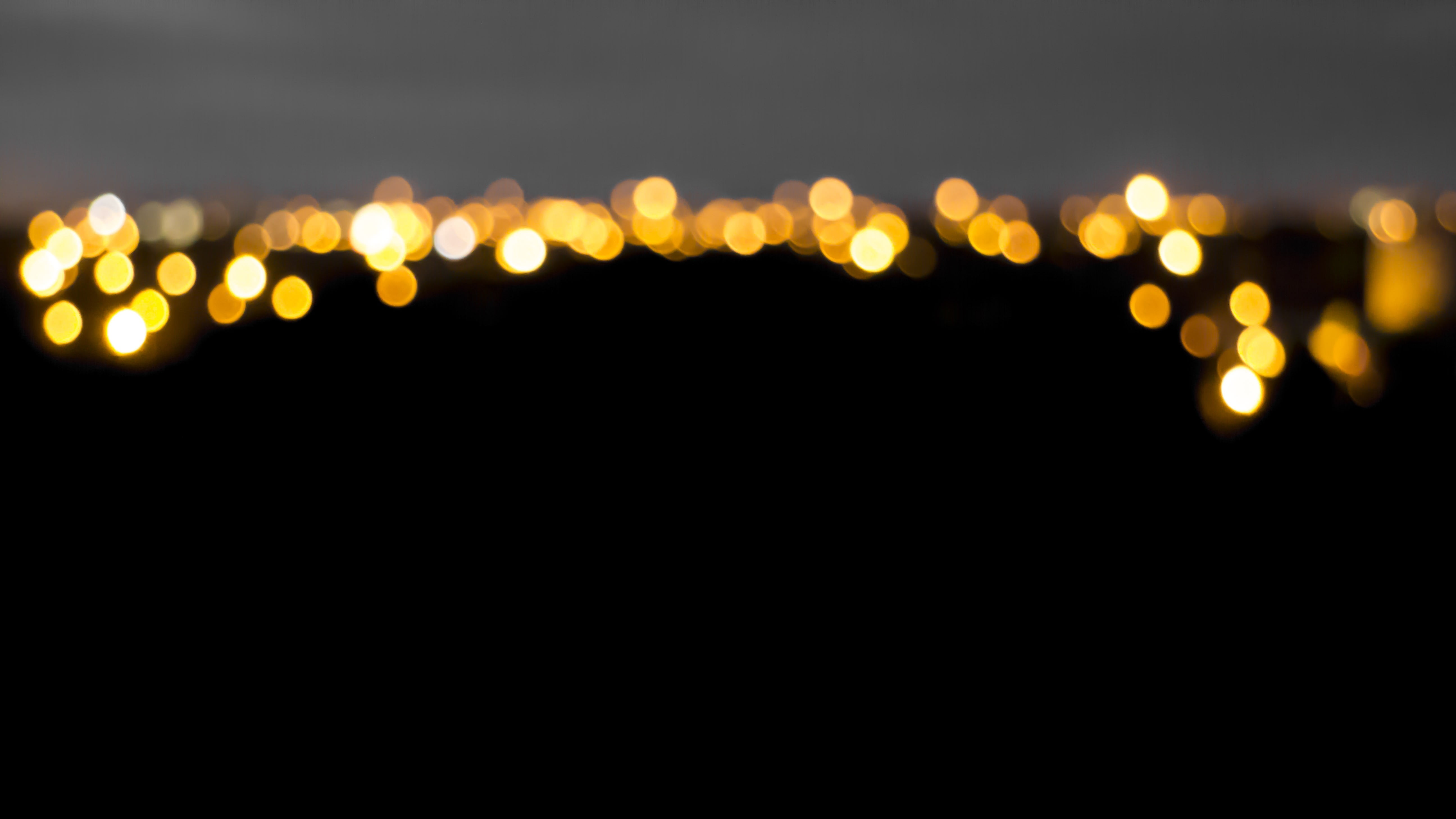 bokeh photography of yellow lights dusk city illuminated 2k 4k 5k