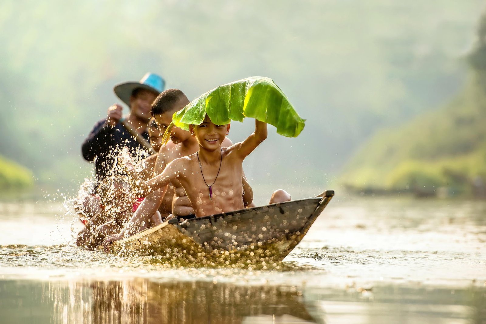 brown wooden boat photography nature Myanmar Burma humor 2k
