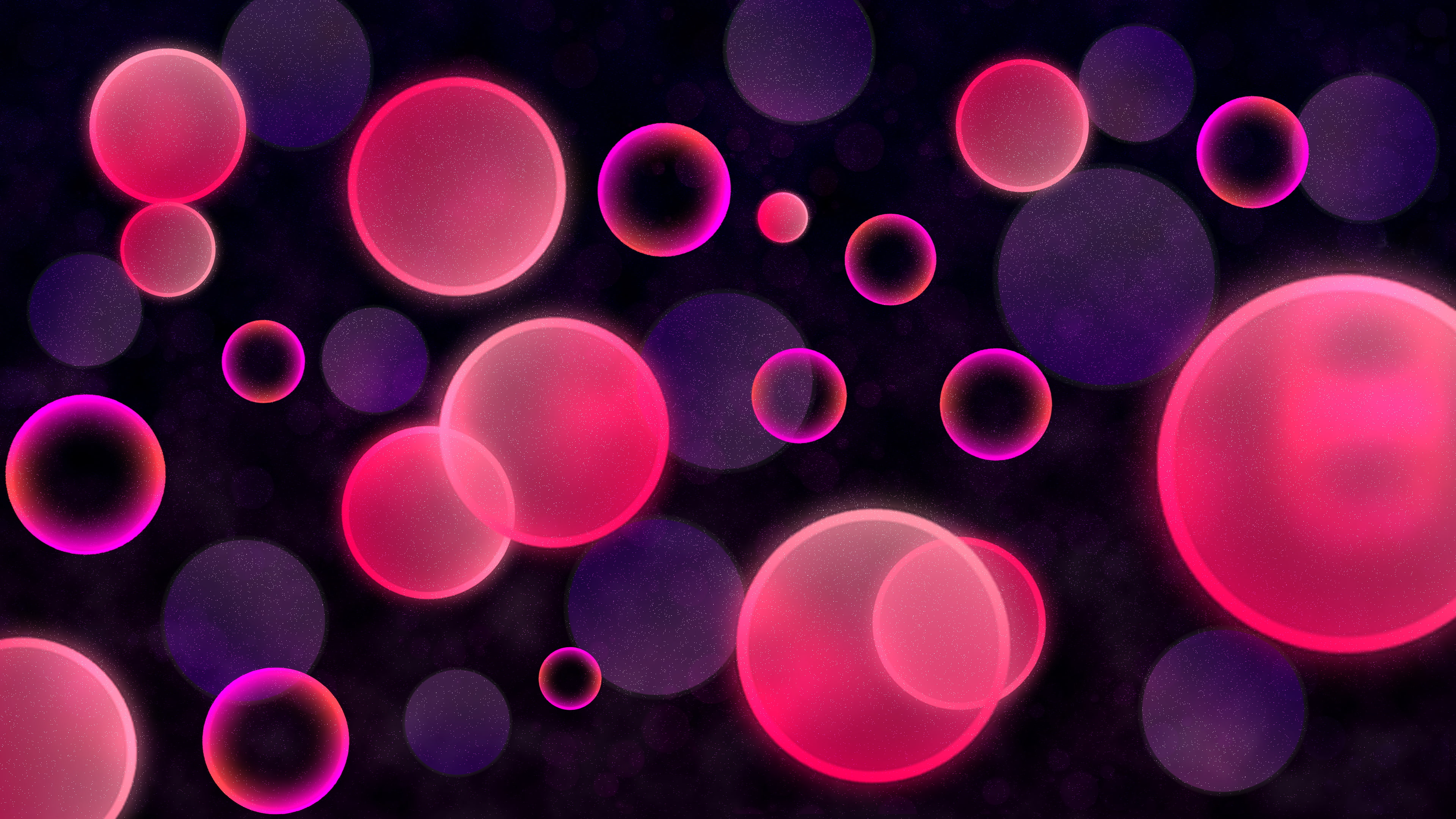 circle digital art artwork abstract glitter bokeh purple 2k 4k