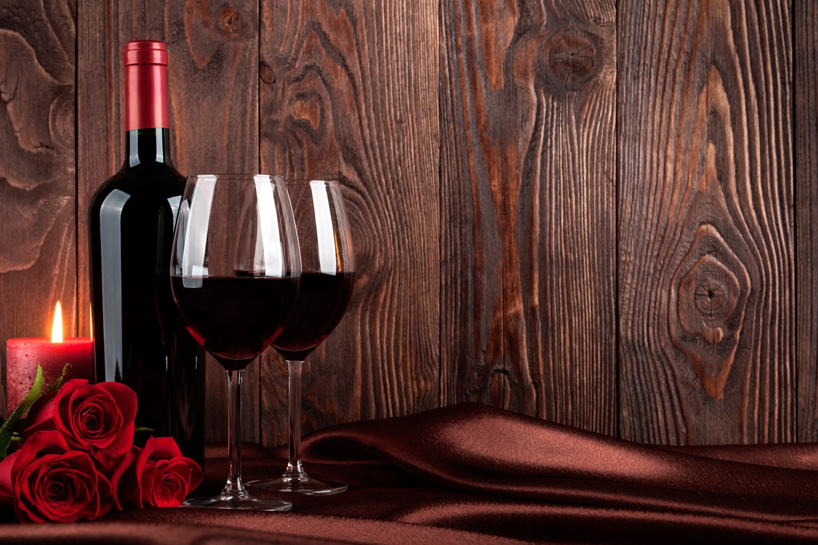 flowers background fire wine Board bottle roses candle 2k 4k 5k