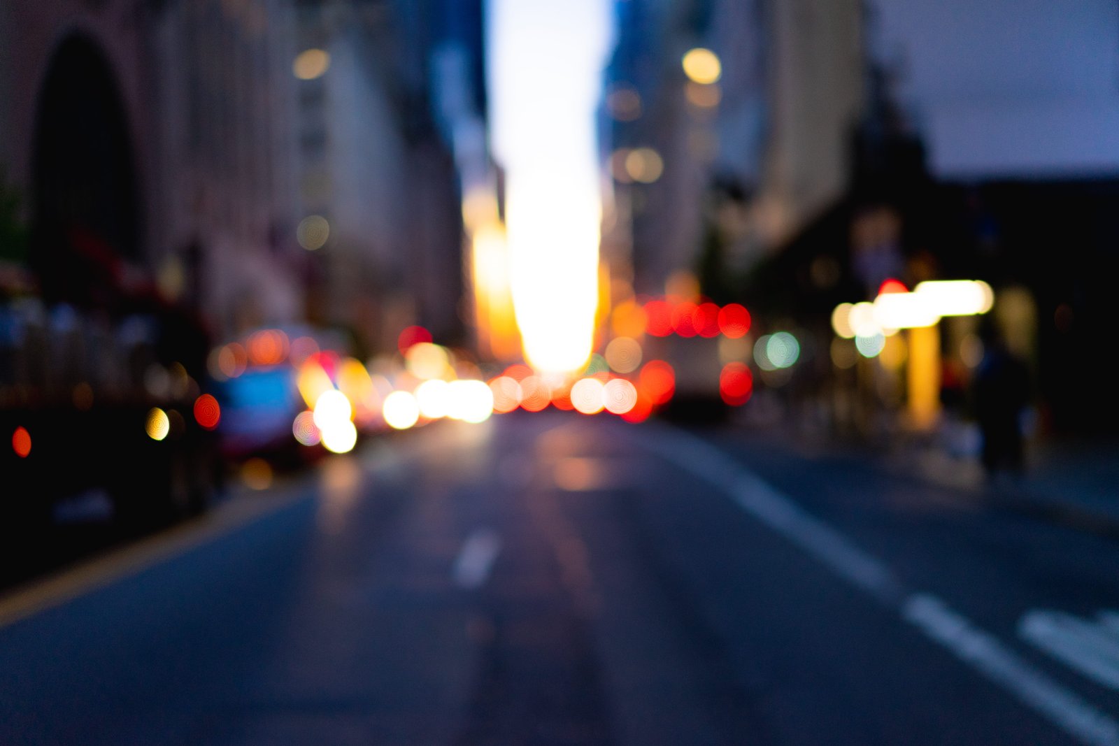 shallow focus photography of road light city blur bokeh background 2k 4k 5k