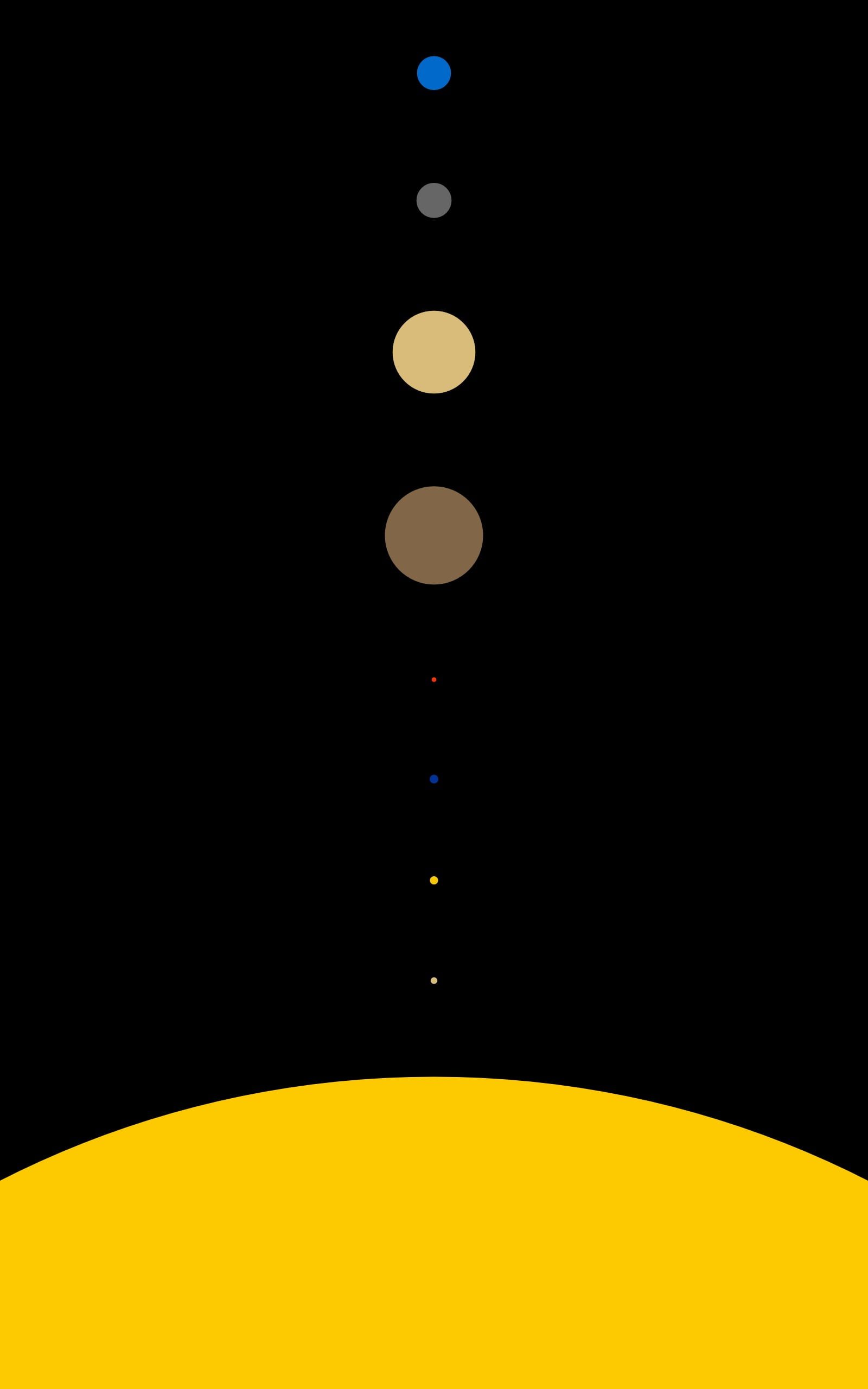 yellow bokeh Solar System space planet minimalism portrait display 2k