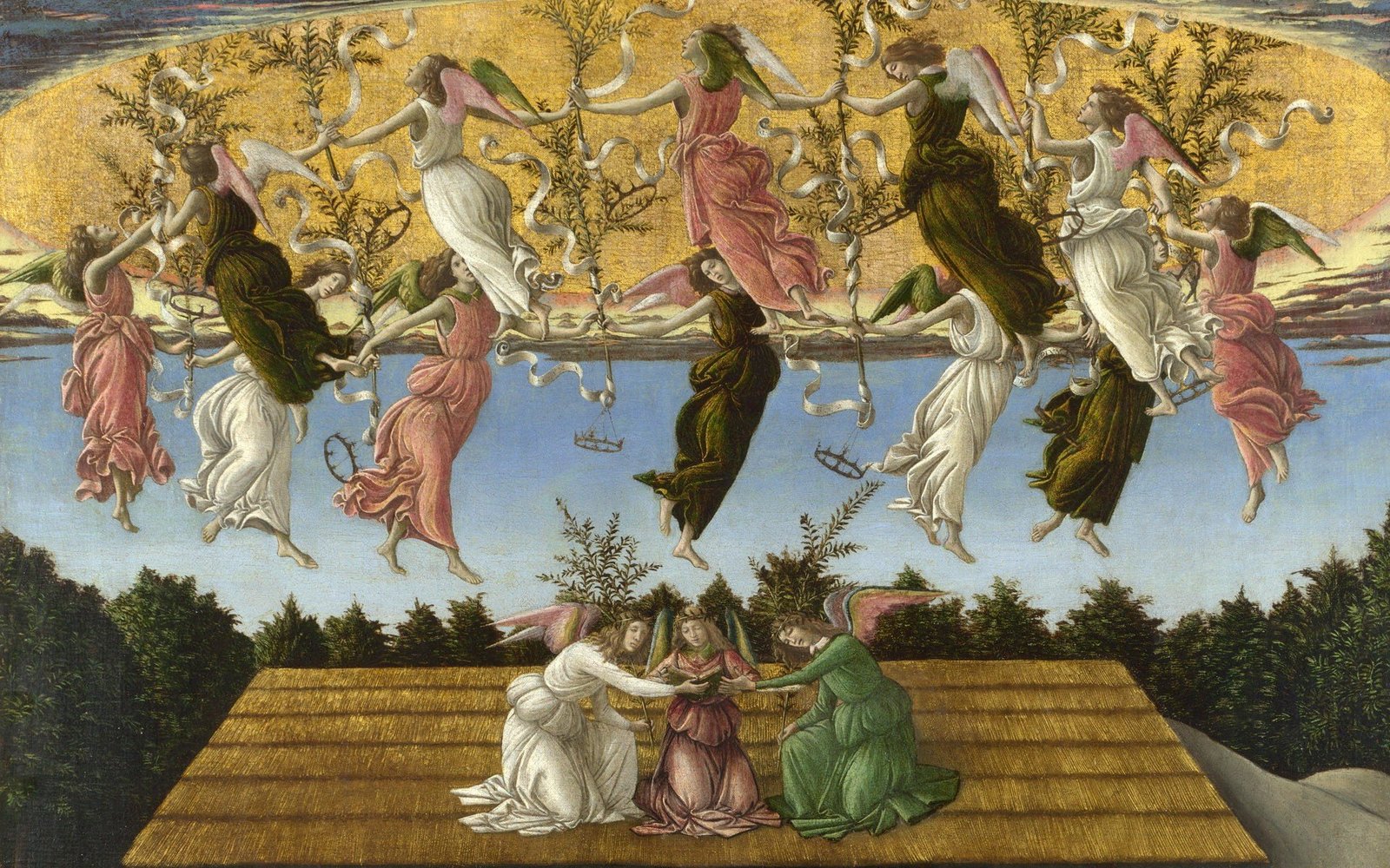 boticelli botticelli mystical nativity paintings sandro 2k