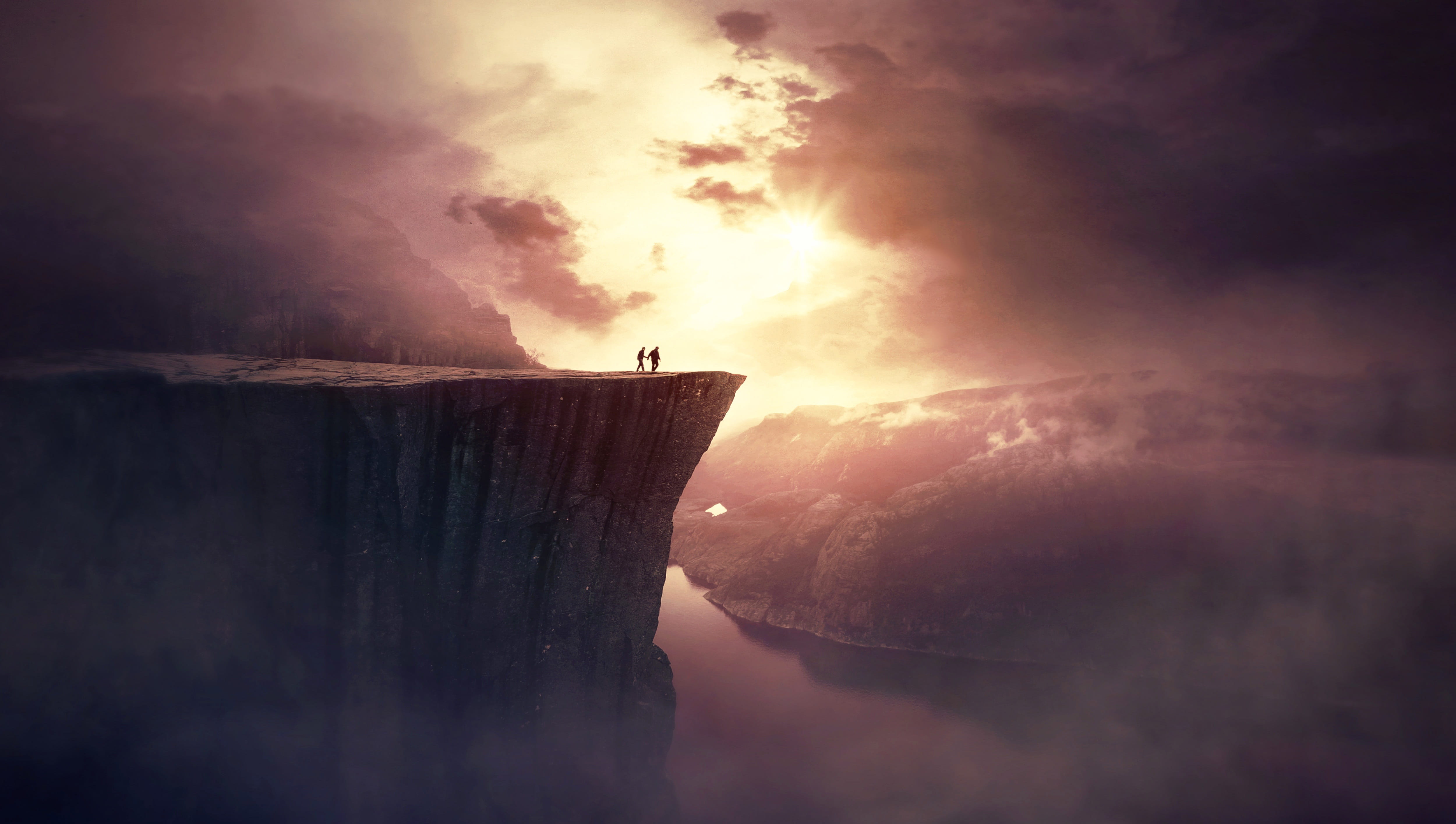 fantasy landscape mood fantastic mystical nature rock 2k 4k 5k