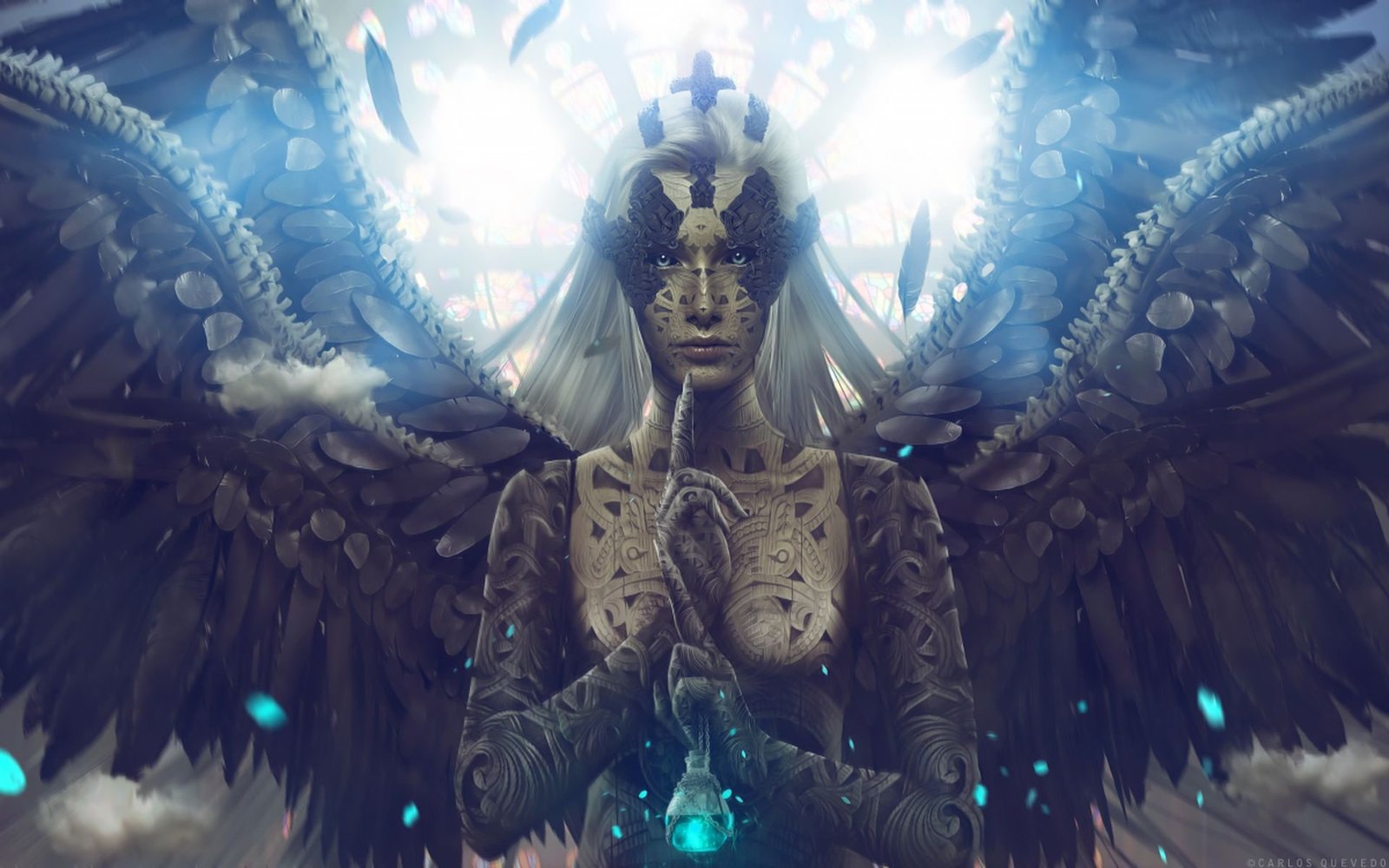 fantasy wings angel mystic signs the demon bulb Inna world 2k