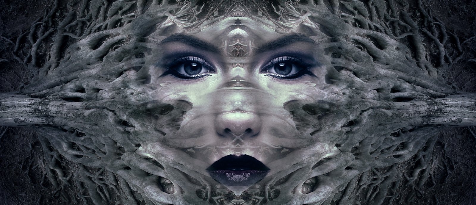 illusion photography on woman s face fantasy portrait mystical 2k 4k 5k