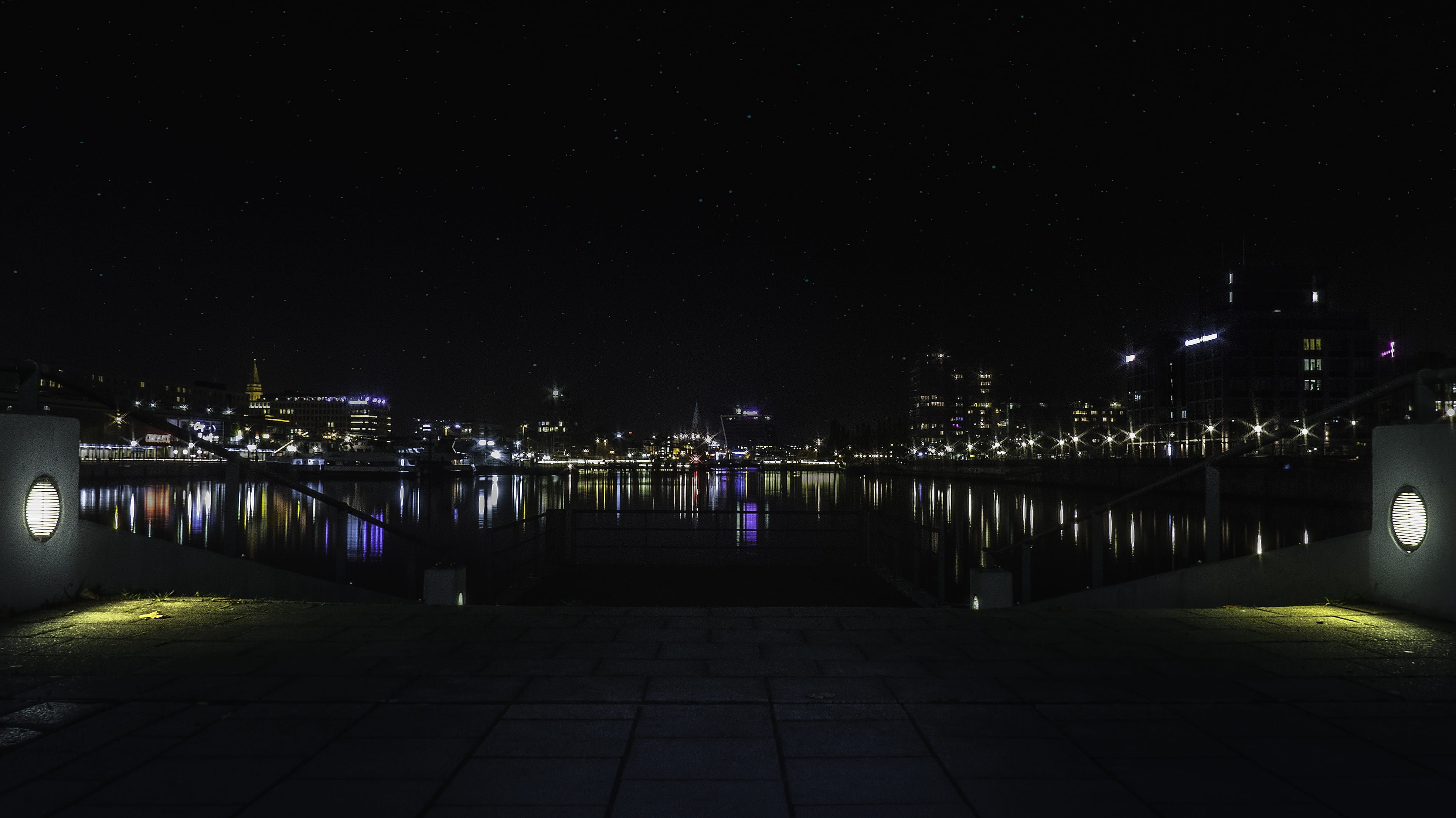 Kiel Night Photo Starry Sky night photo photograph 2k 4k