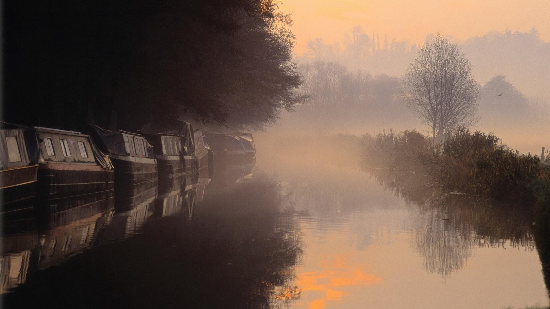 Mystic Sunrise mist lake travel nature water photography 2k