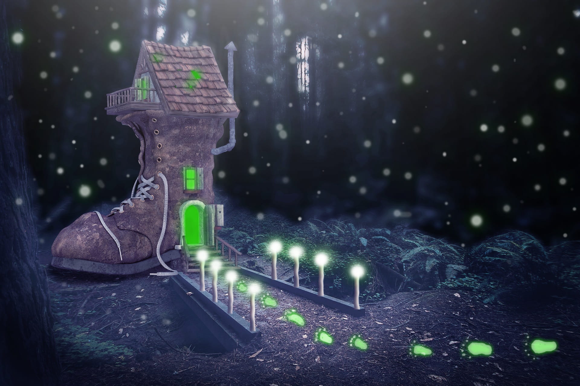 purple and green shoe house wallpaper Boots Home Fantasy boots 2k