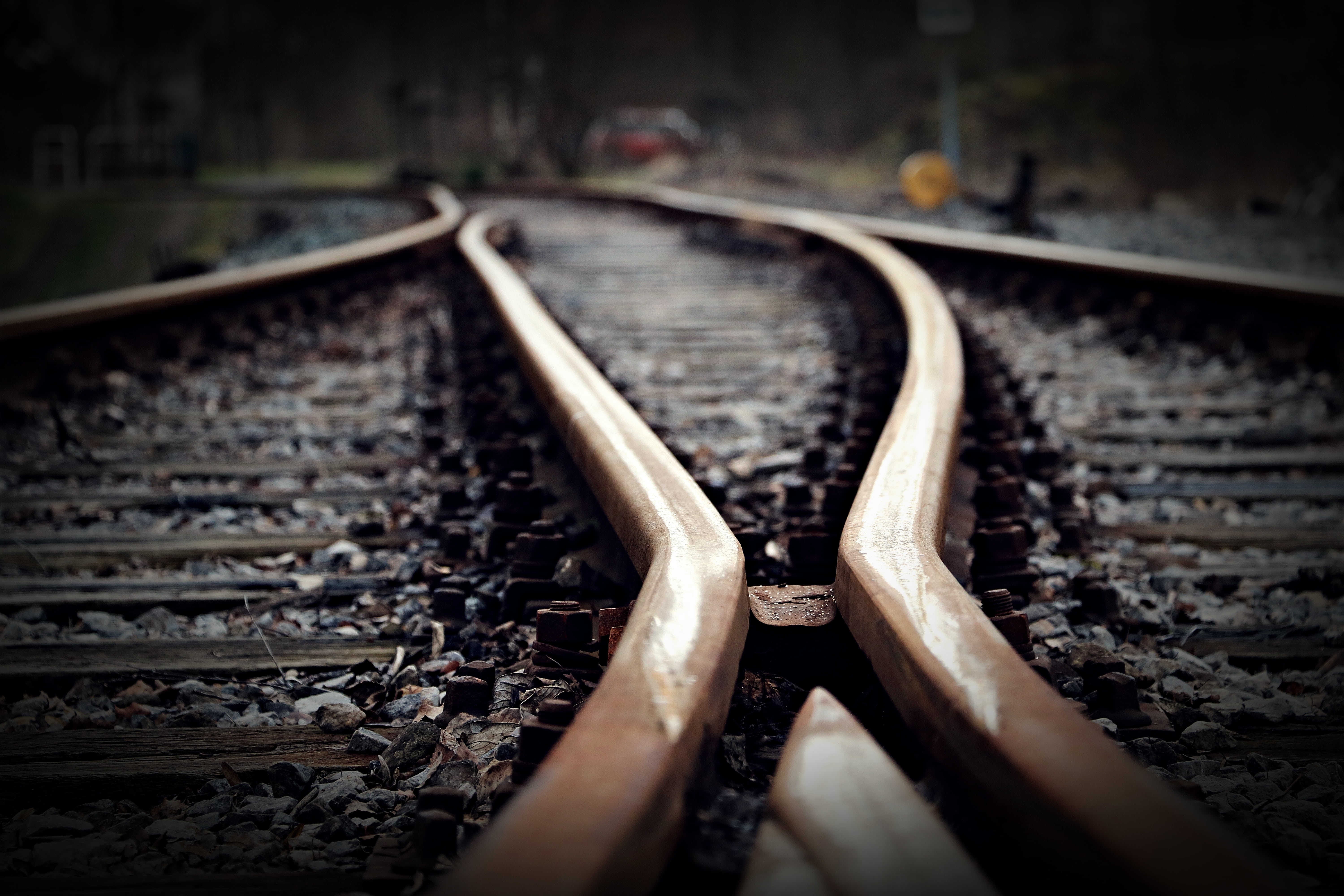 selective focus photo of brown concrete railway track soft 2k 4k 5k
