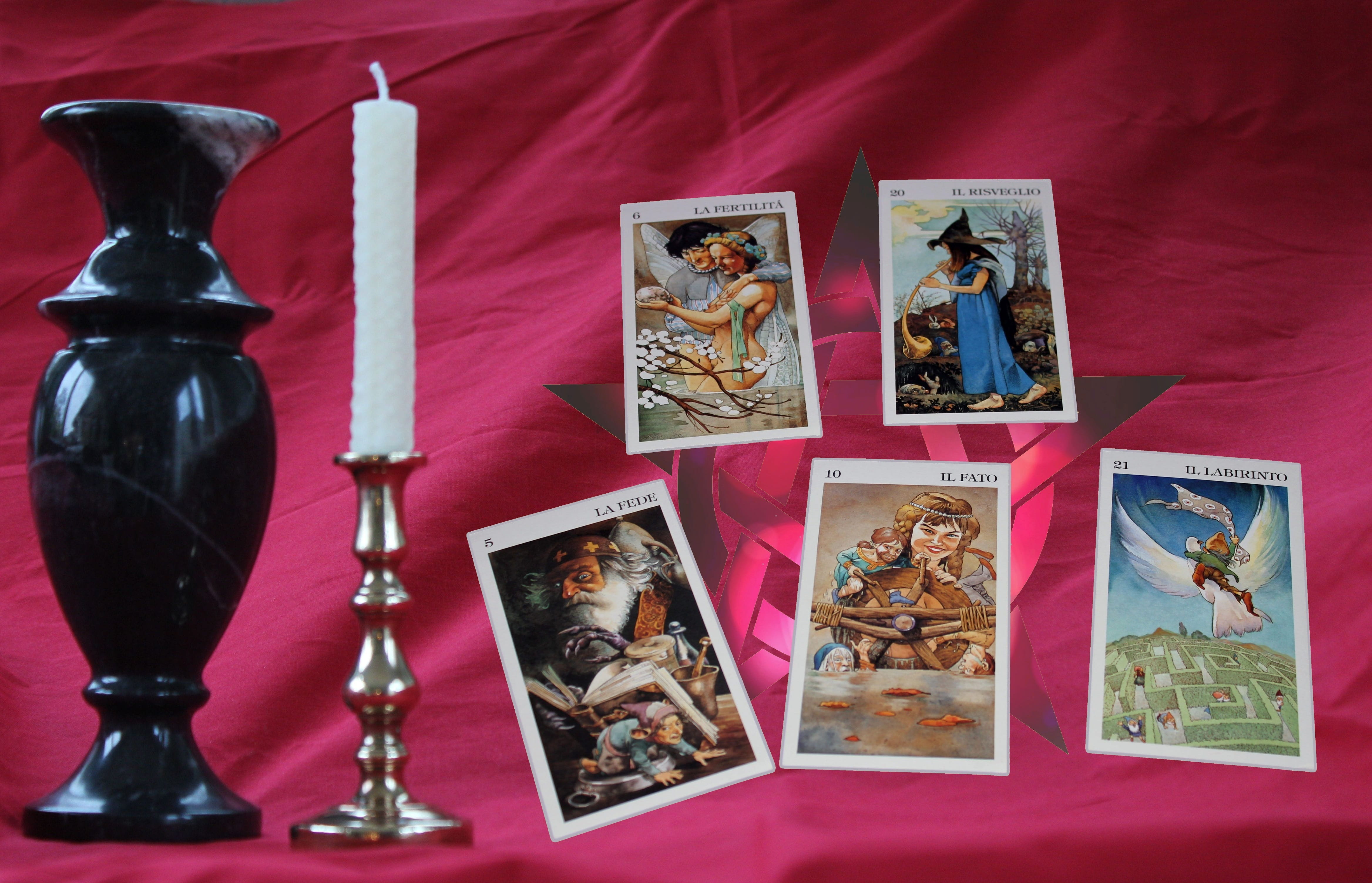 tarot cards urn candle candlestick fate faith psychic 2k 4k 5k