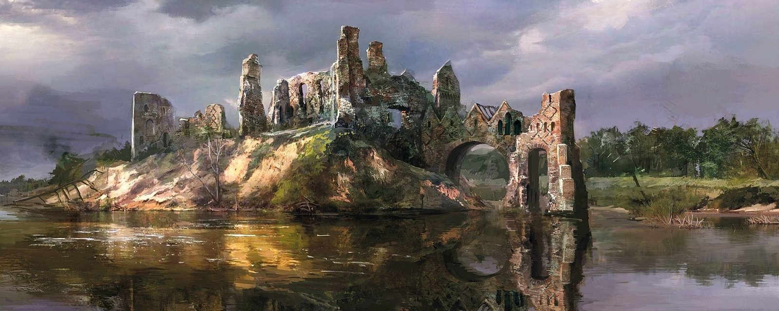 3 action Dark dual fantasy Fighting Hunt multi poster widescreen dualmonitor dualscreen 2k