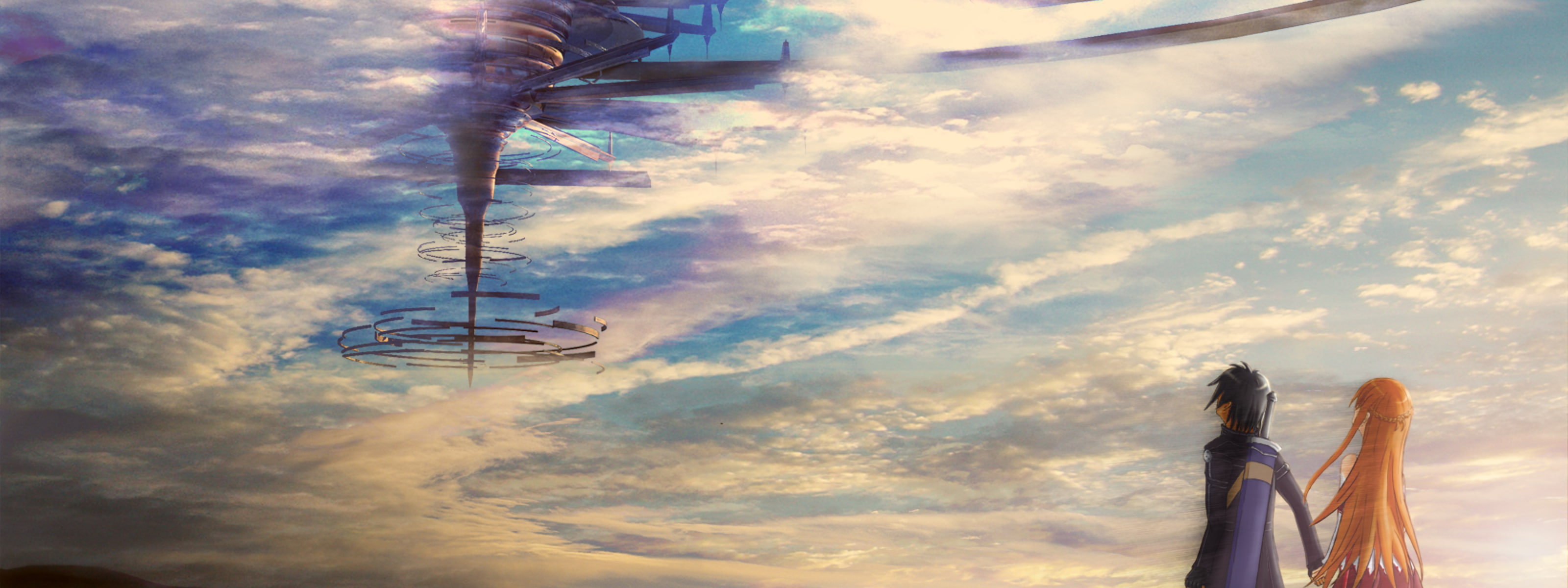 anime dual monitor multi screen widescreen dualmonitor dualscreen 2k