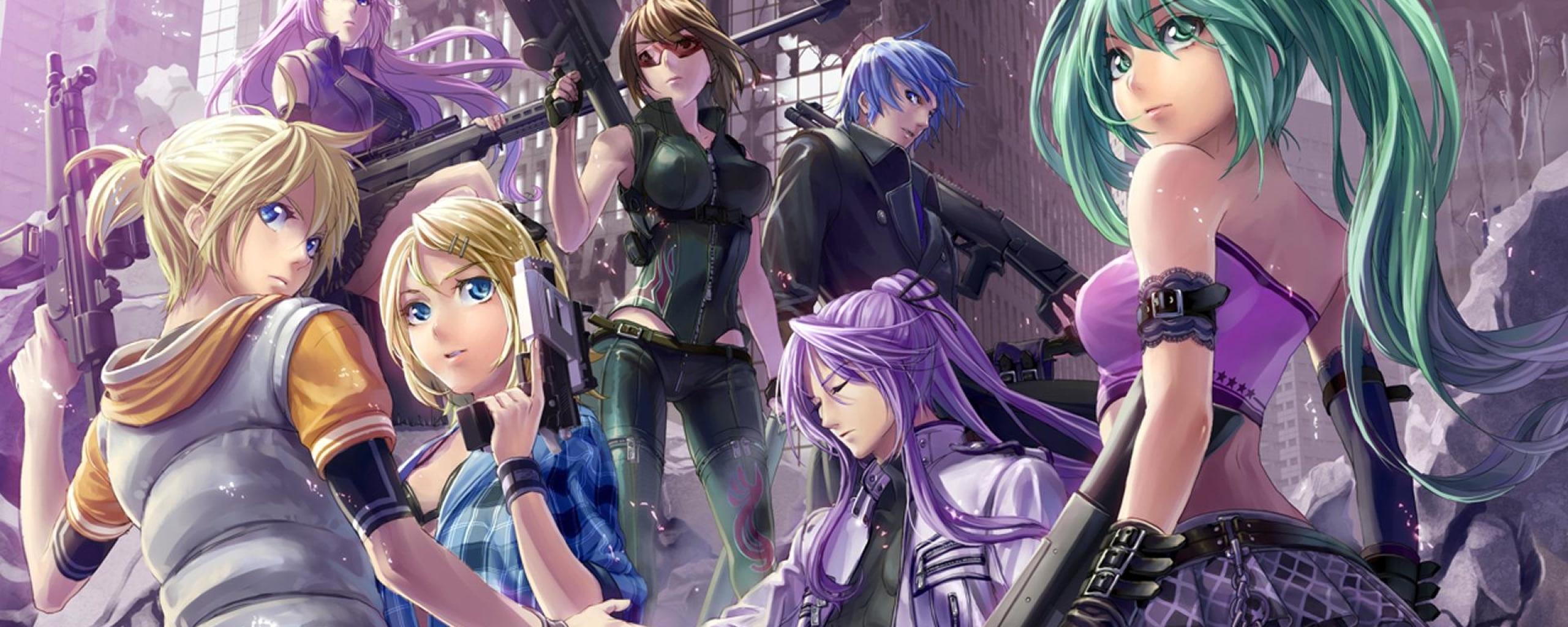 anime dual monitor multi screen widescreen dualmonitor dualscreen 2k