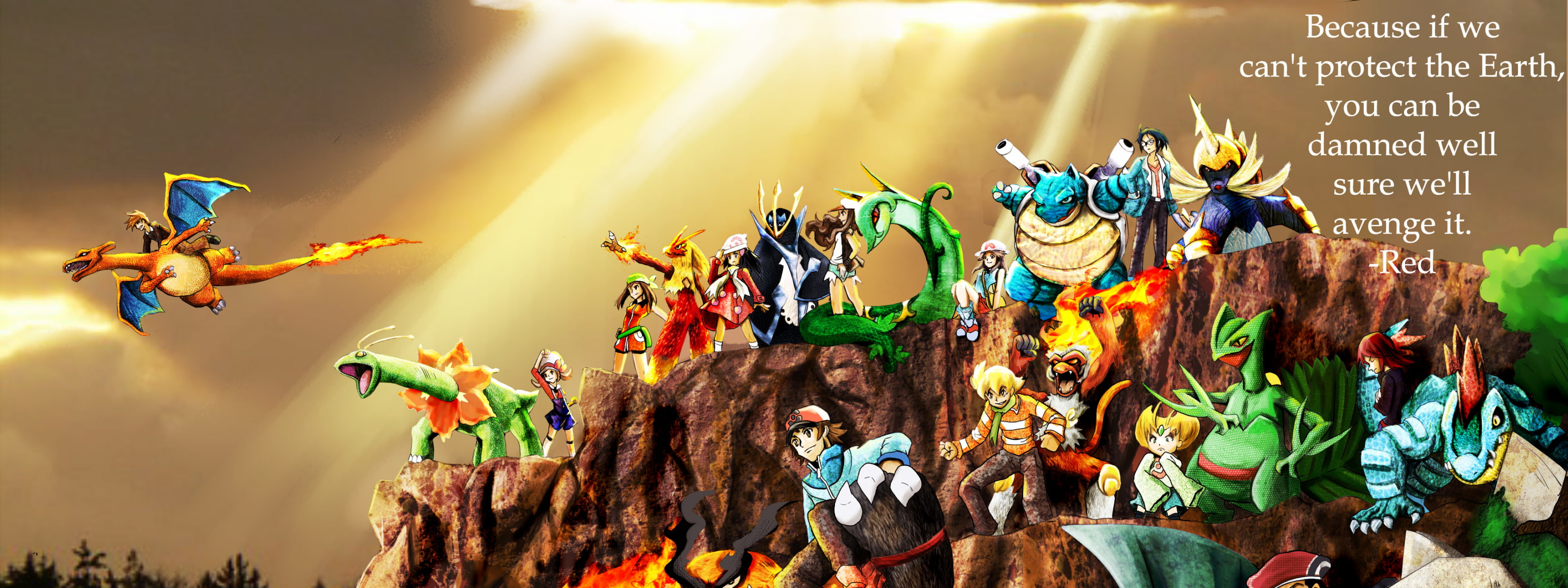 anime dual monitor multi screen widescreen dualmonitor dualscreen 2k