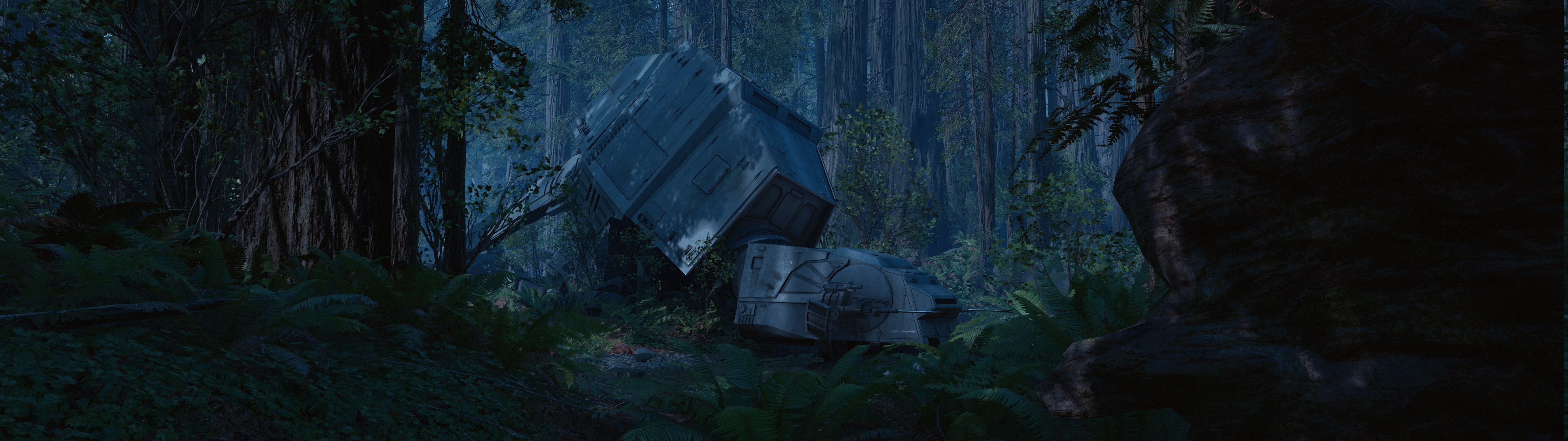 atat Battle of Endor Dual Monitors Star Wars Battlefront widescreen dualmonitor dualscreen 2k 4k 5k