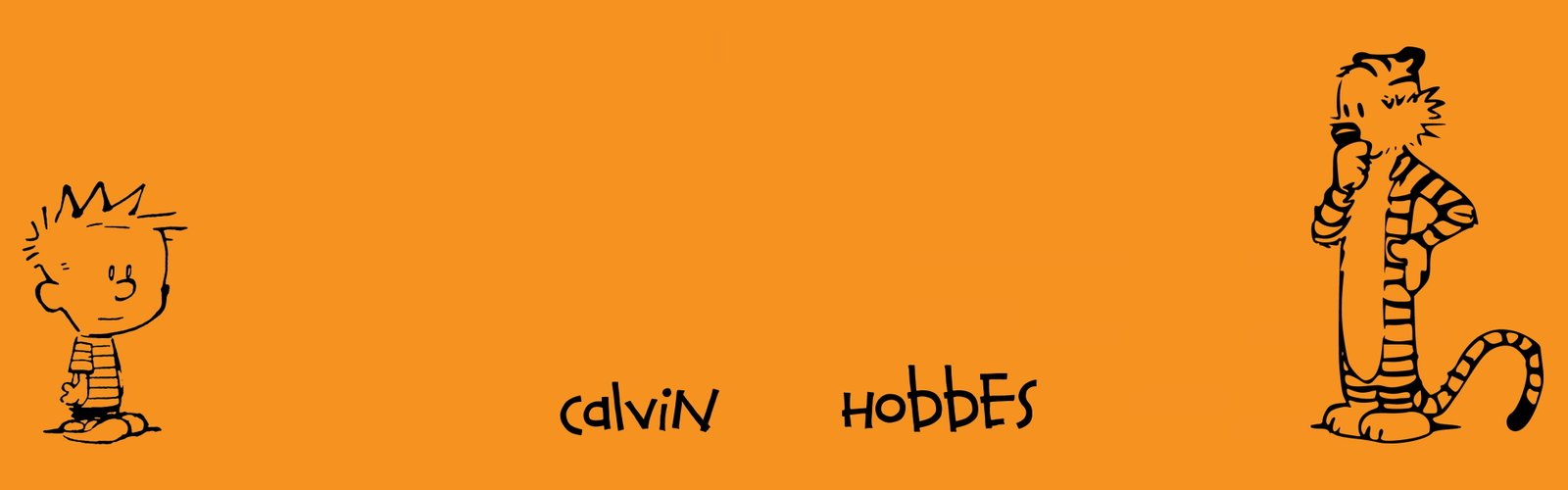 Calvin Hobbes illustration and comics minimalism widescreen dualmonitor dualscreen 2k 4k