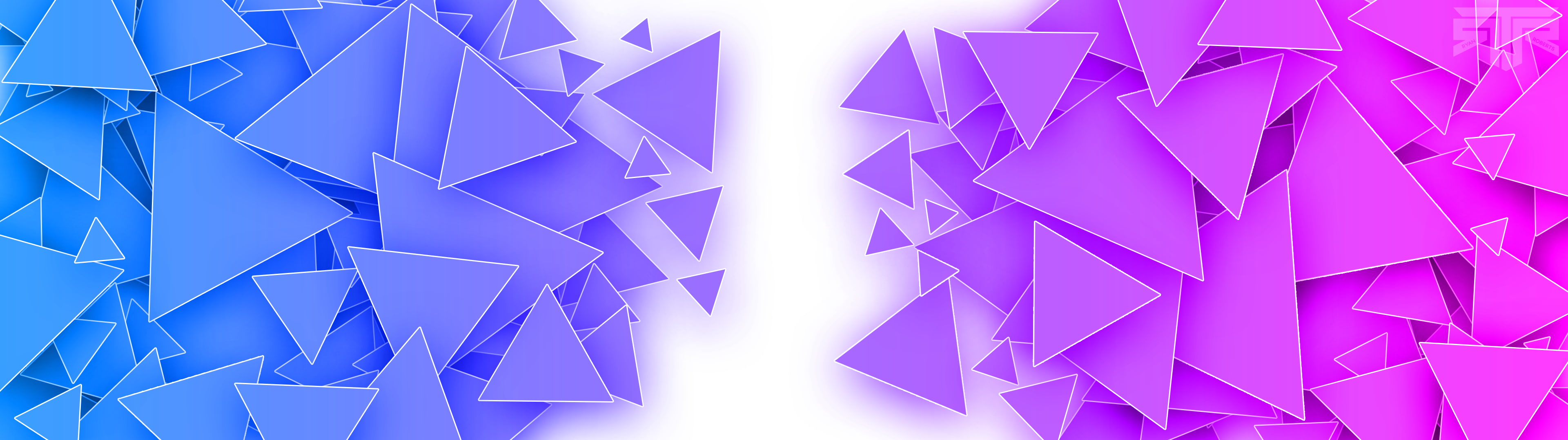 digital art dual monitors triangle colorful abstract multiple display widescreen dualmonitor dualscreen 2k 4k