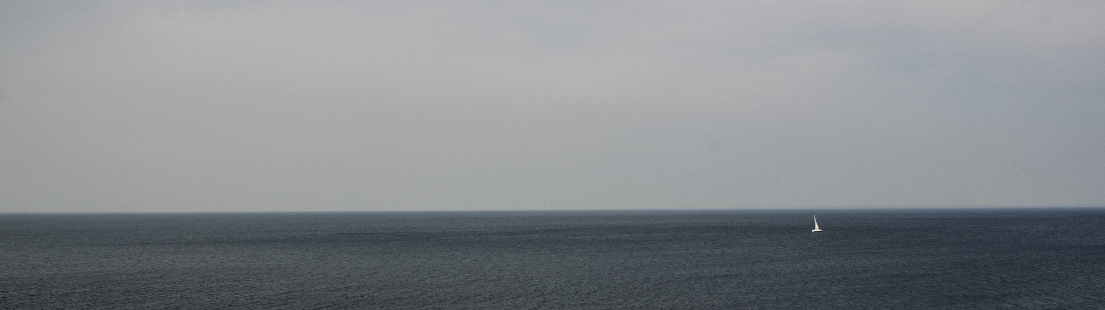 dual monitors multiple display horizon sea sky over water widescreen dualmonitor dualscreen 2k 4k