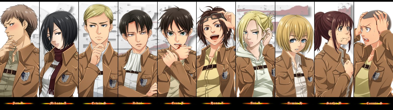dual kyojin multi shingeki widescreen dualmonitor dualscreen 2k 4k
