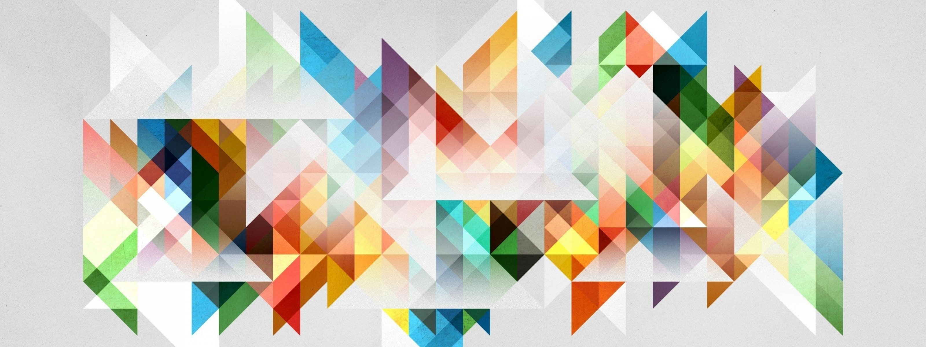 dual monitor multi screen Widescreen colored triangle shape widescreen dualmonitor dualscreen 2k