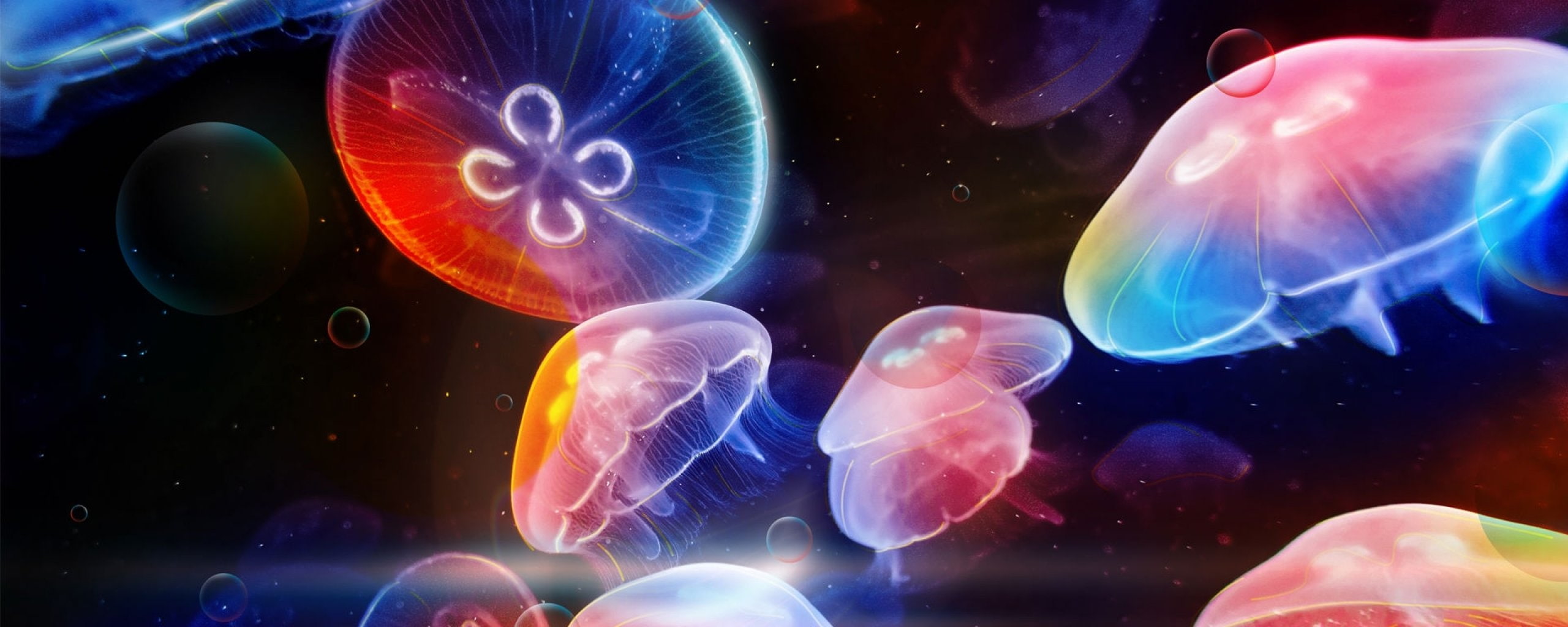 dual monitor multi screen Widescreen colored water widescreen dualmonitor dualscreen 2k