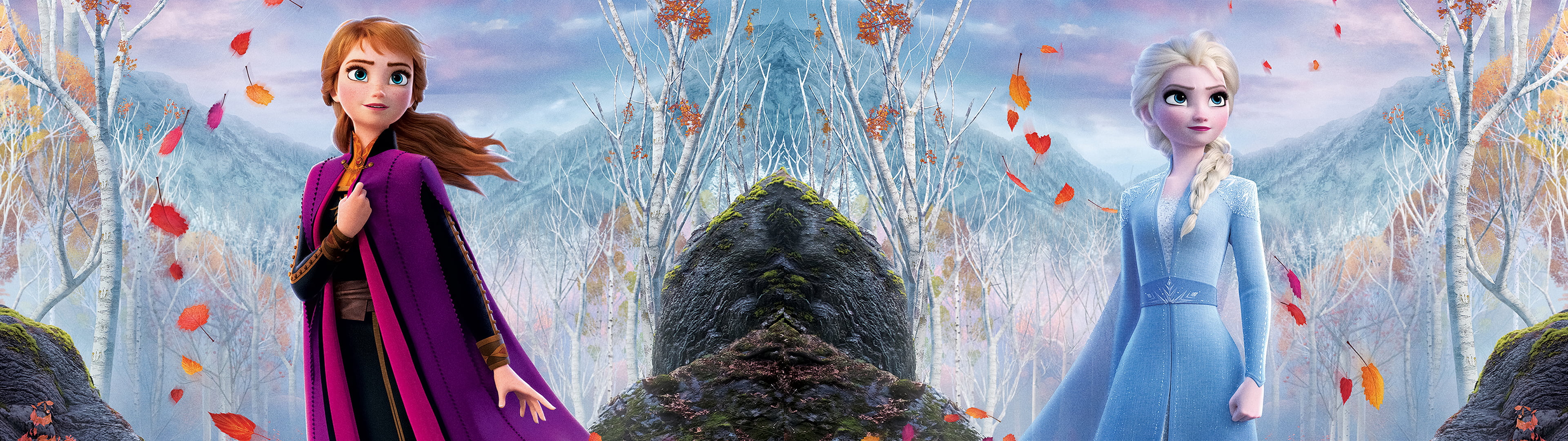 Frozen movie 2 Elsa Pixar Animation Studios Princess widescreen dualmonitor dualscreen 2k 4k