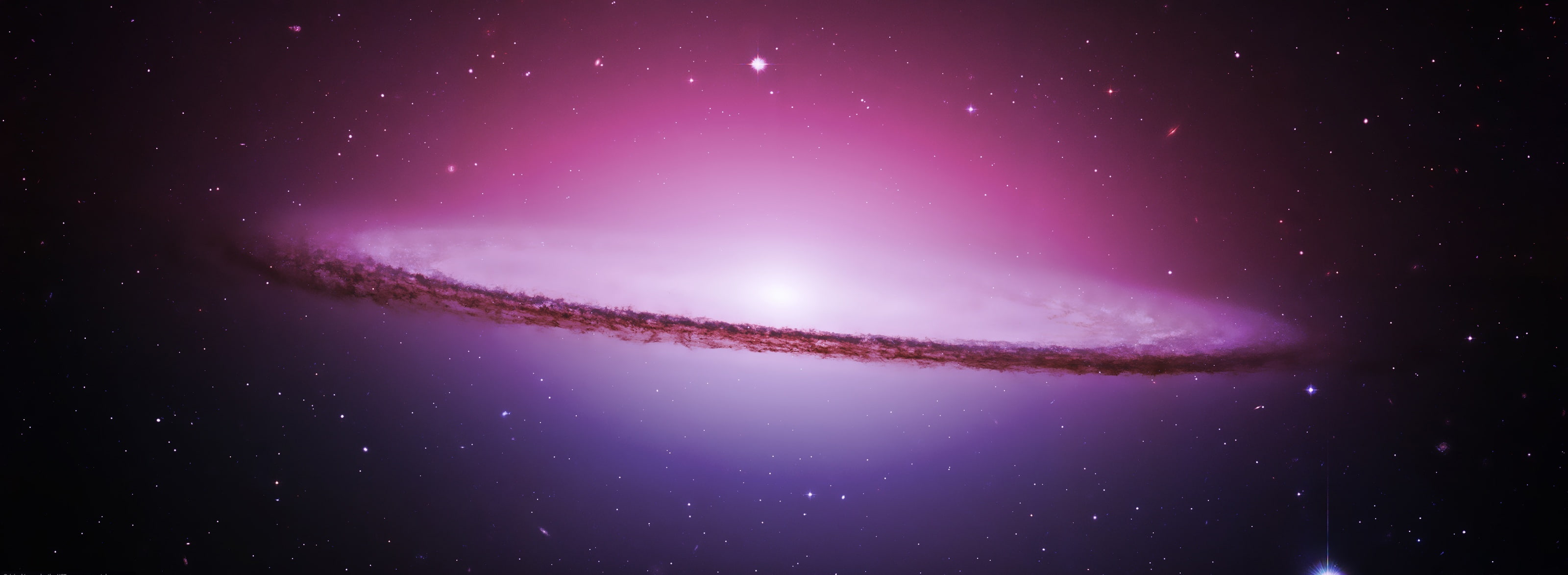 Galaxy Dual celestial body illustration Space sombrero galaxy widescreen dualmonitor dualscreen 2k