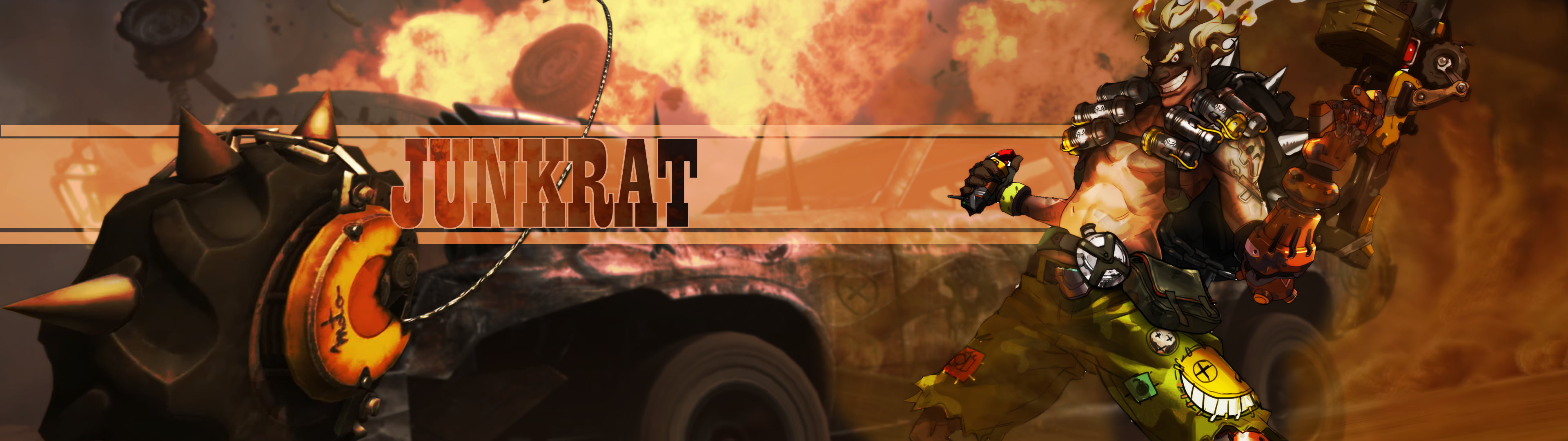Junkrat wallpaper Blizzard Entertainment Overwatch video games widescreen dualmonitor dualscreen 2k 4k