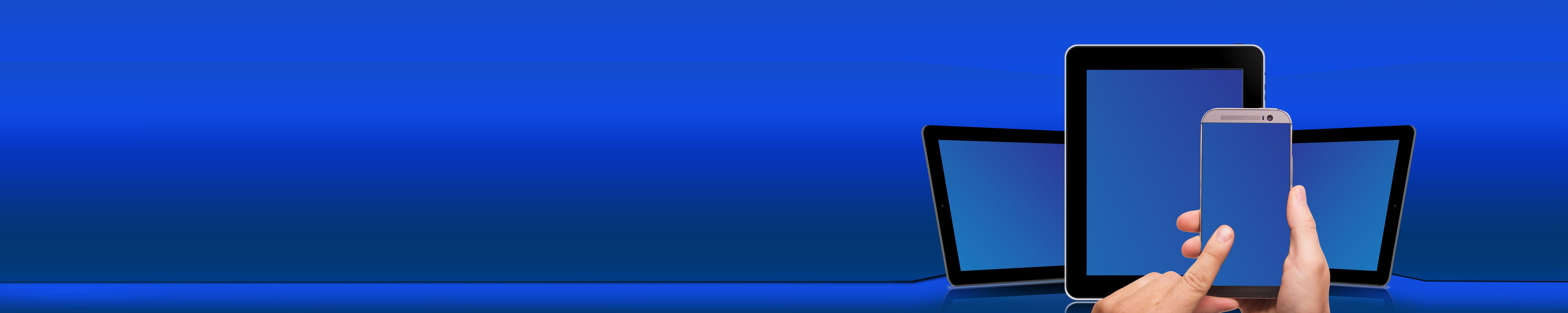 person holding smartphone computer online digital banner widescreen dualmonitor dualscreen 2k 4k 5k