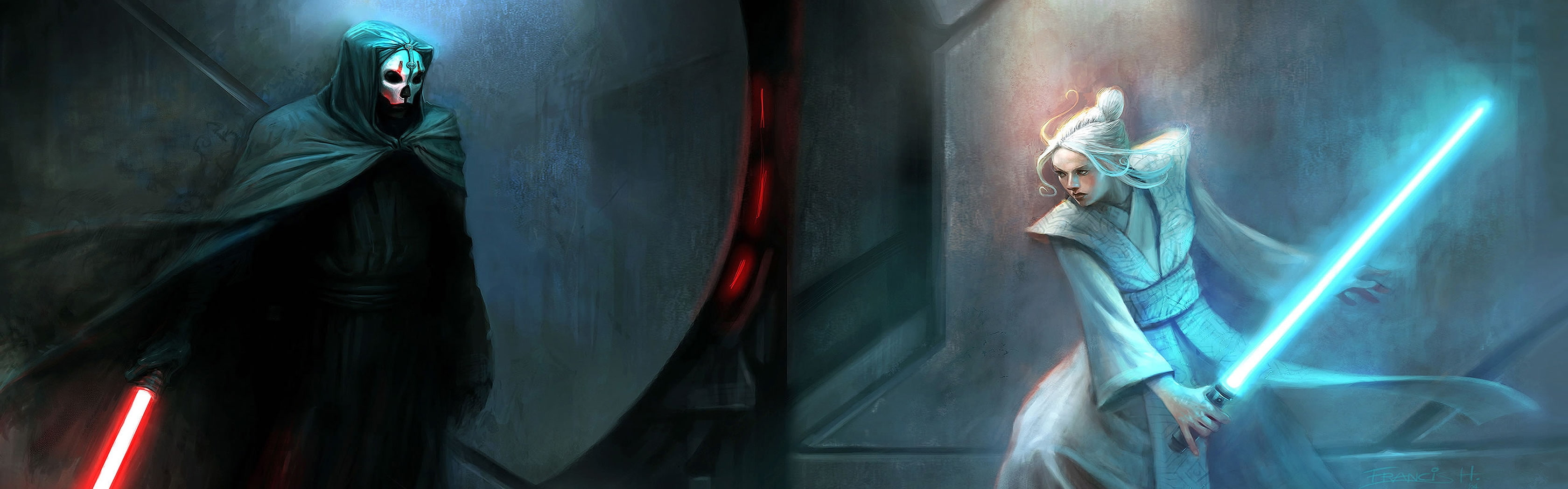 star wars video games republic old knights dual screen sith jedi Video Games Star Wars HD Art widescreen dualmonitor dualscreen 2k