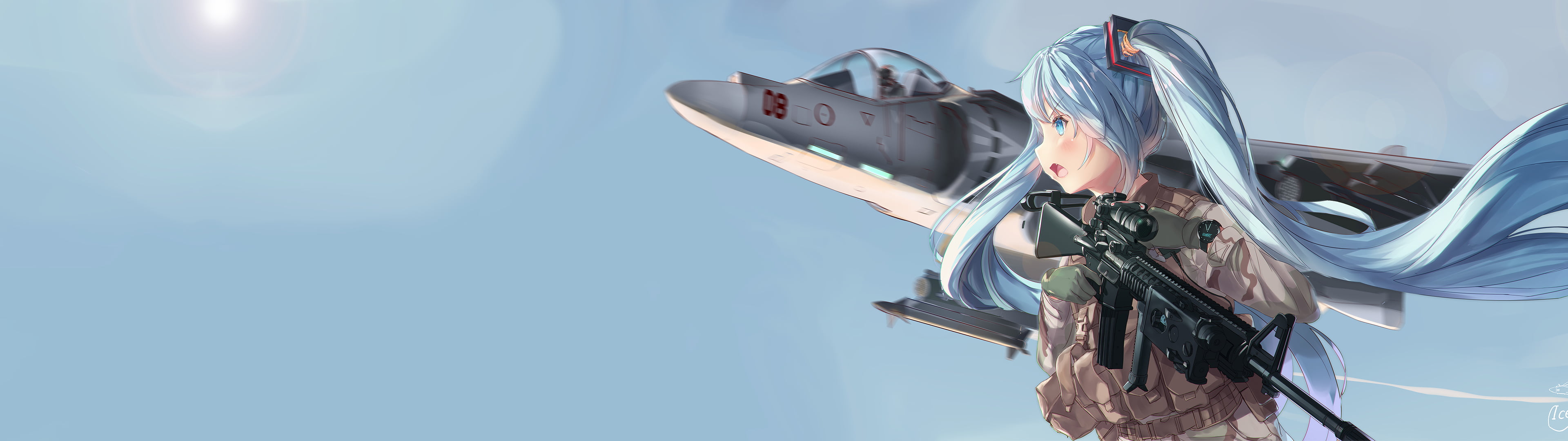 wide screen ultrawide dual monitors Hatsune Miku anime widescreen dualmonitor dualscreen 2k 4k