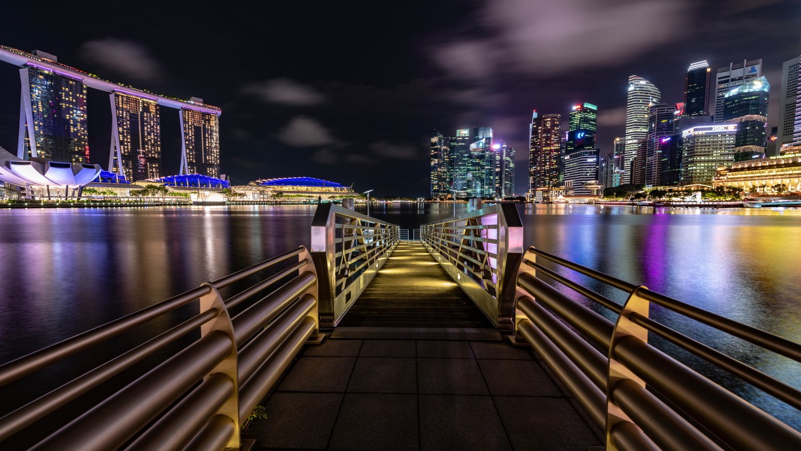 Marina Bay At Night Singapore 2k 4k 5k 8k
