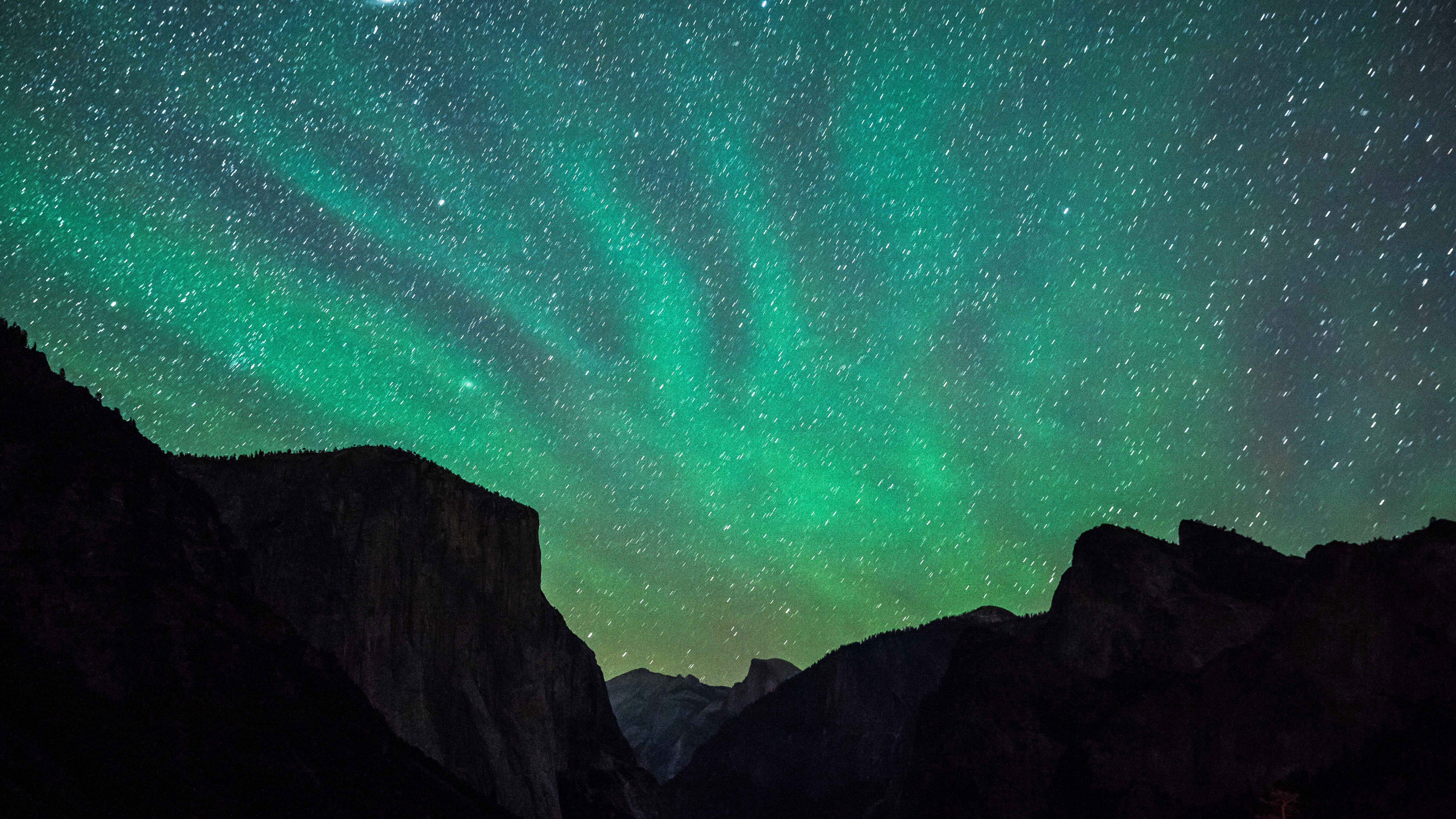 Yosemite wallpaper milky way stars forest OSX 2k 4k 5k