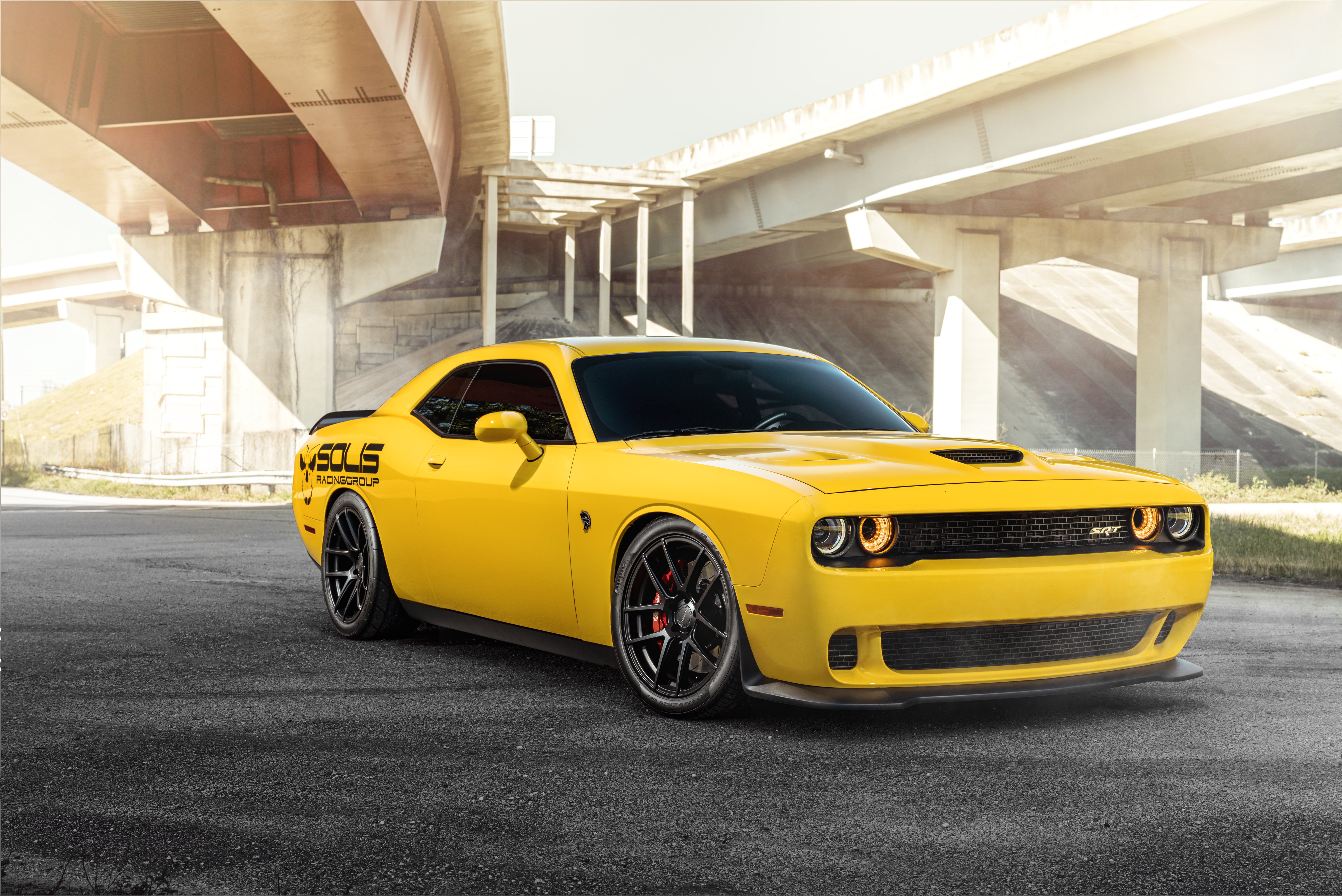 Dodge Challenger SRT Hellcat Velgen Wheels Yellow 2k 4k 5k 8k